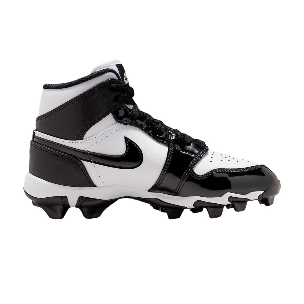 Air Jordan 1 Mid Cleats GS 'White Black' | Kid's Size 4.5 - HF6883-101