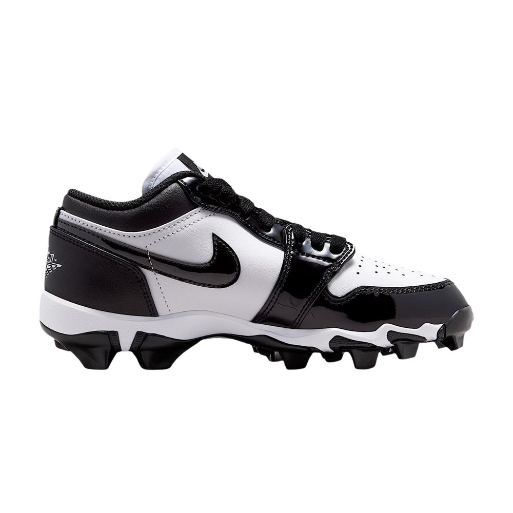 Air Jordan 1 Low GS Cleats 'White Black' | Kid's Size 12 - HF6885-101