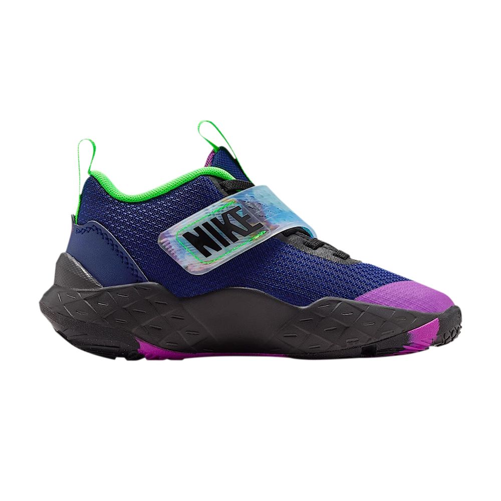 Nike Team Hustle D 12 PS 'Blue Void Green Streak Vivid Purple' | Kid's Size 11 - HV2290-400