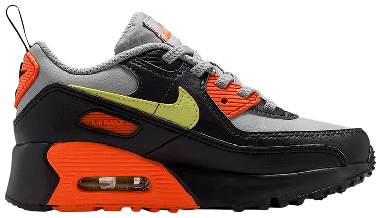 Nike Air Max 90 EasyOn PS Black Light Smoke Grey Hyper Crimson