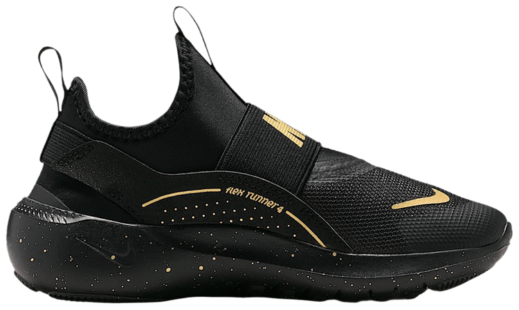 Nike Flex Runner 4 PS Black Metallic Gold