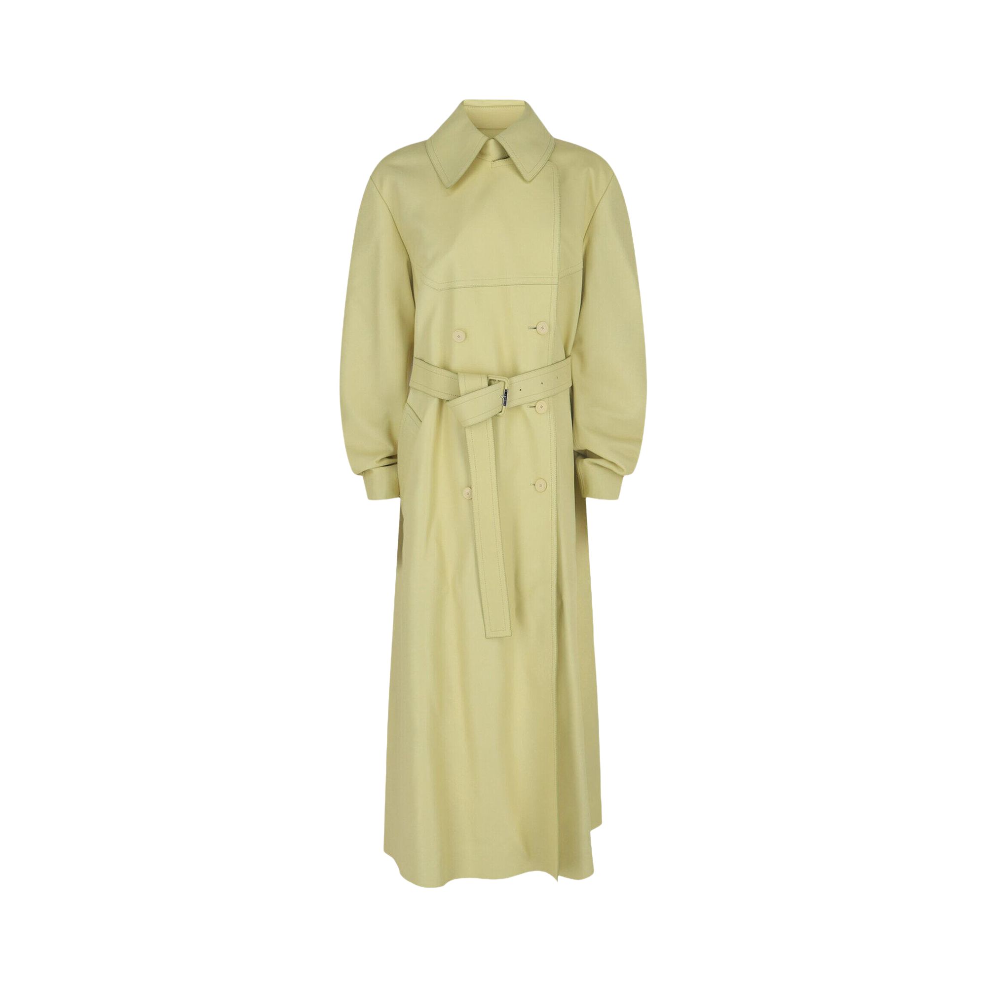 Pre-owned Givenchy Leather Trench Coat 'pale Yellow' | Women's Size 40