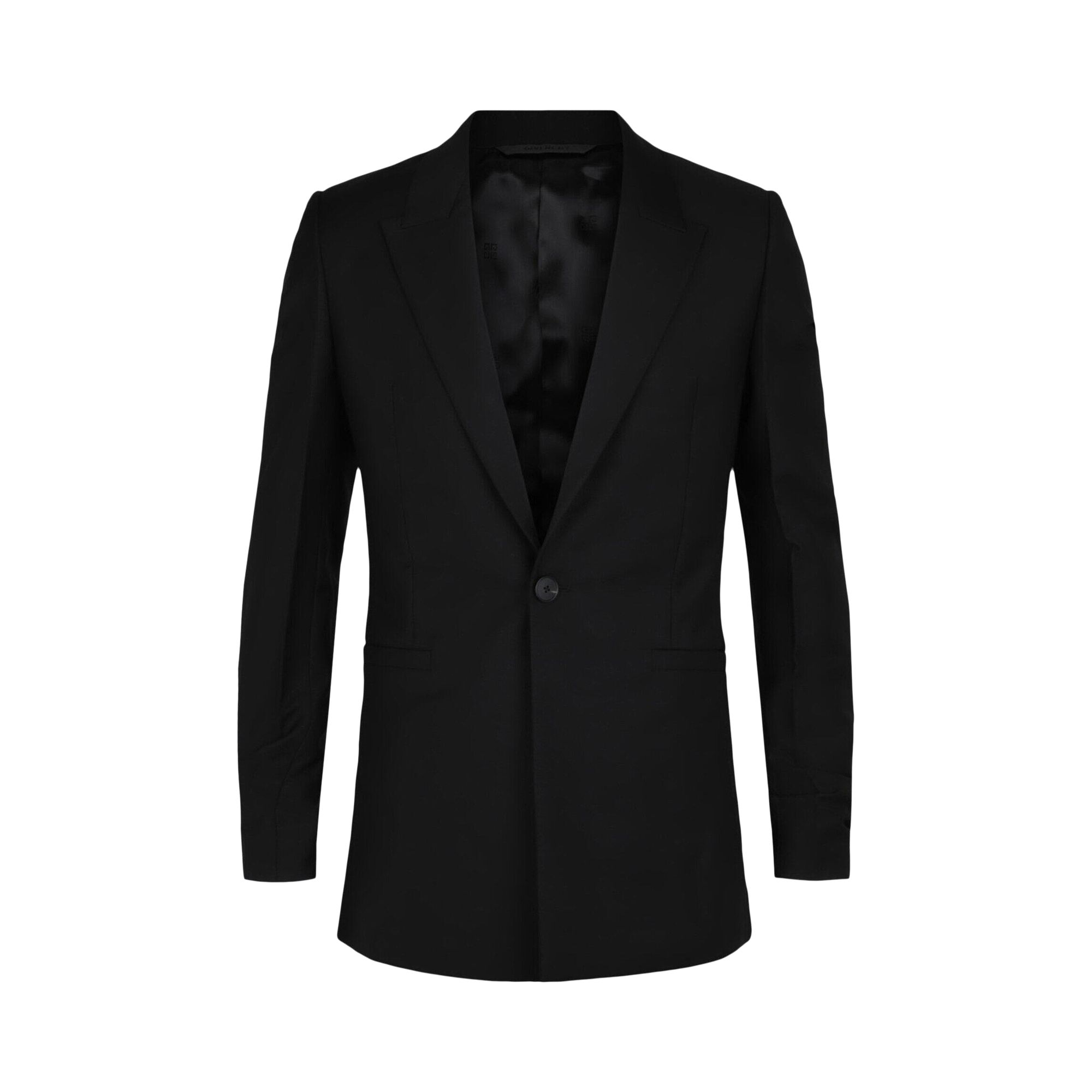 Pre-owned Givenchy Slim Fit Single Breasted Blazer 'black' | Men's Size 44