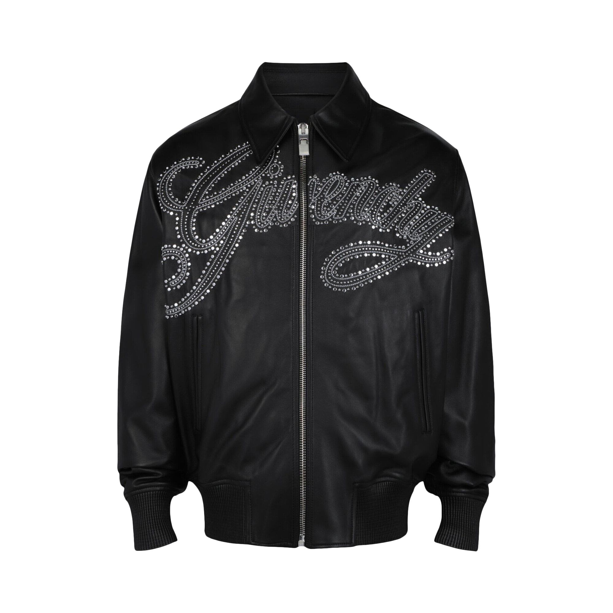 Click to view more detailed imagery on our partner's website Pre-owned Givenchy Studded Logo Leather Jacket 'black' | Men's Size 48