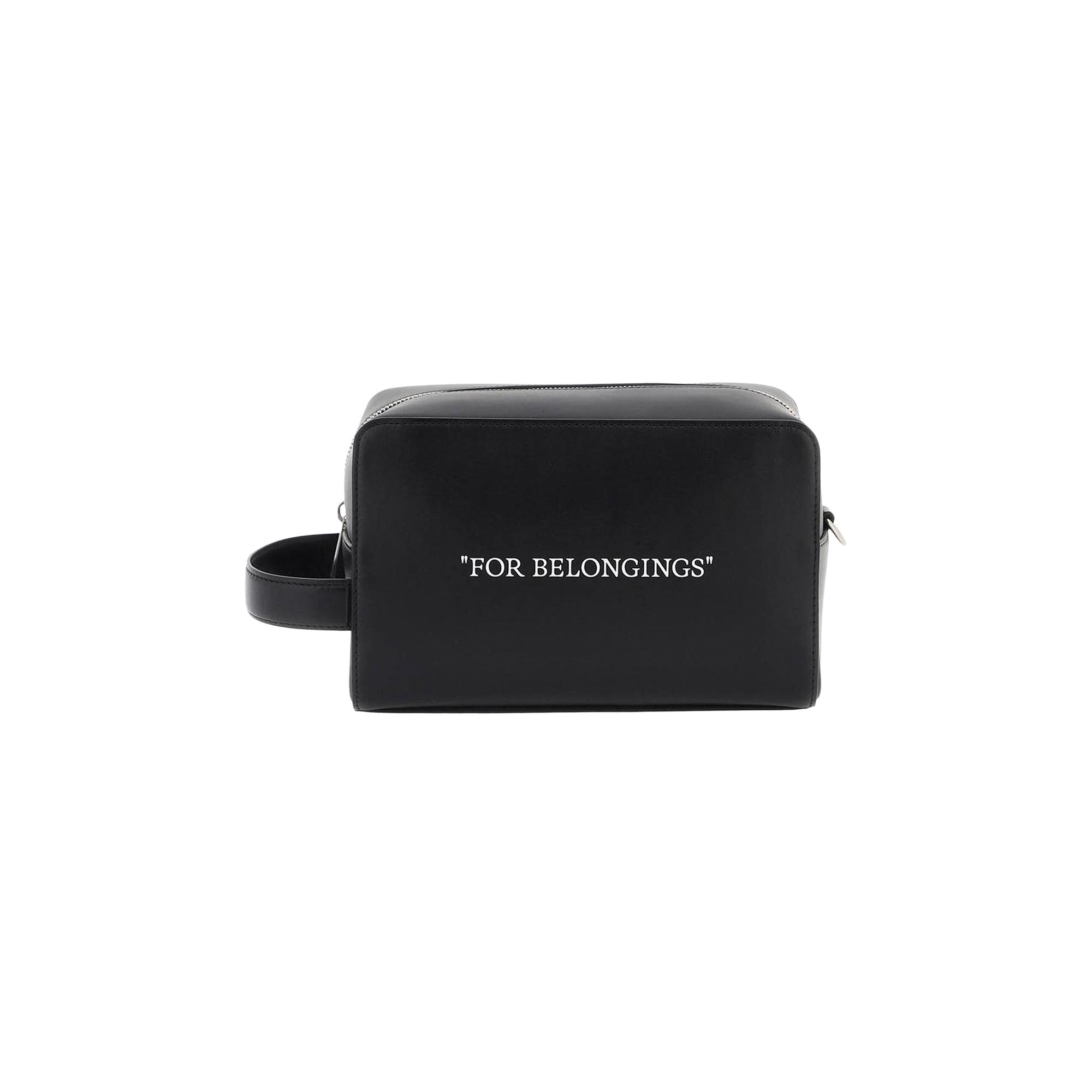Pre-owned Off-white Quote Toiletry Pouch Bag 'black/white' | Men's Size Onesize