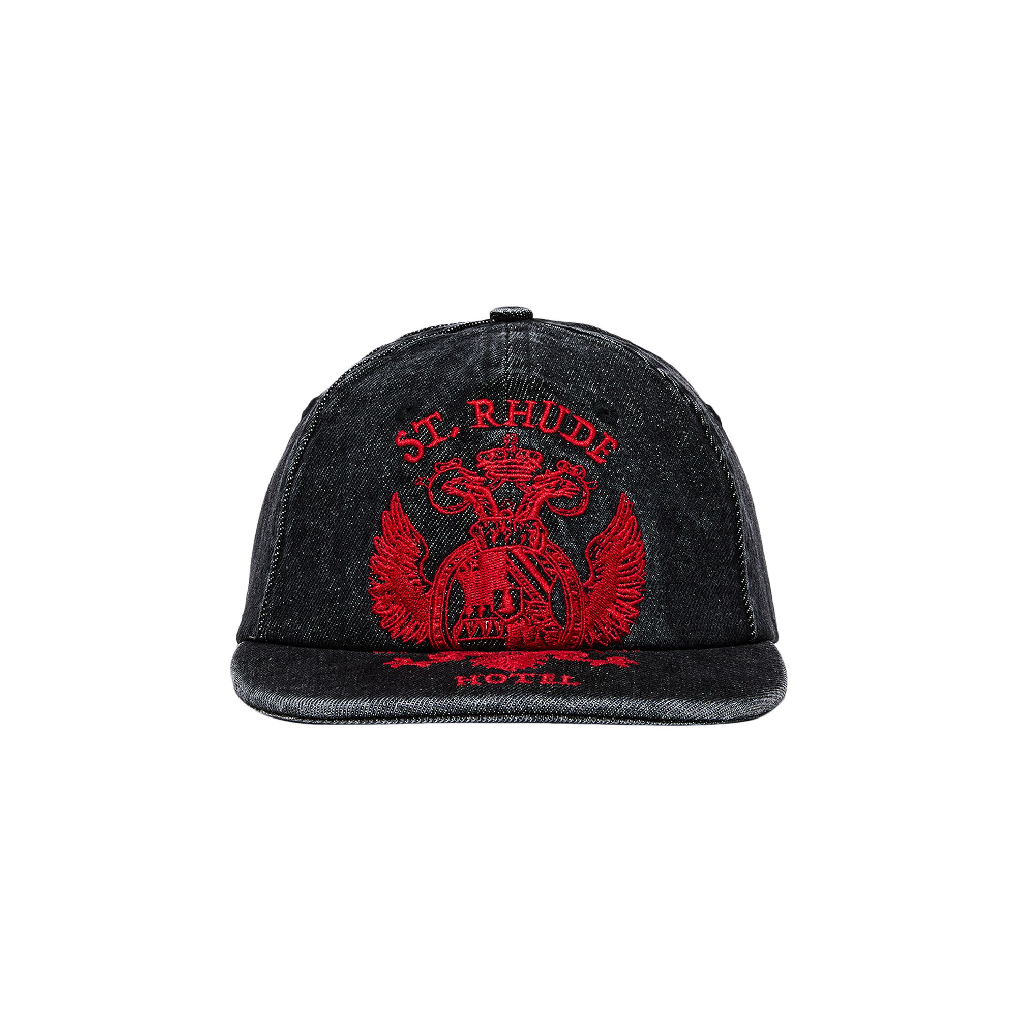 Pre-owned Rhude Saint Seal Denim Curved Brim Hat 'grey' | Men's Size Onesize In Gray
