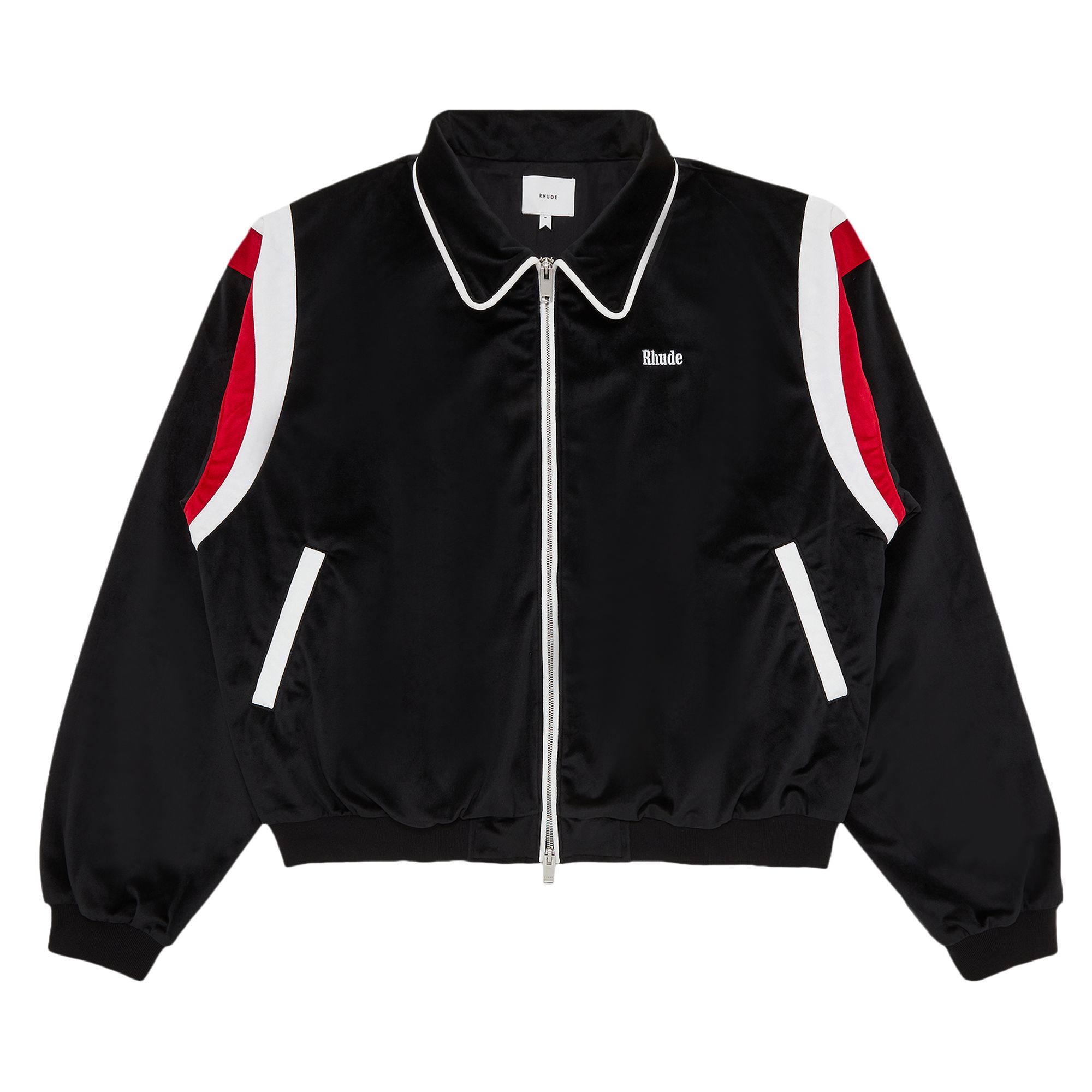 Pre-owned Rhude Mancino Velour Track Jacket 'black' | Men's Size M