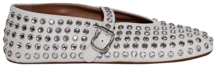 Alaia Wmns Ballet Flat White