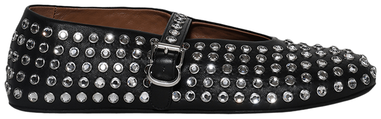 Alaia Wmns Rhinestone Ballet Flat Black