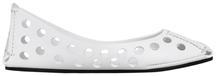 Alaia Wmns Perfo Ballet Flat White