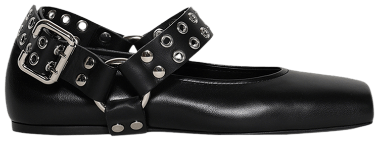 Alaia Wmns Biker Ballet Flat Black