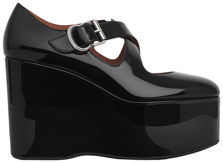 Alaia Wmns Criss Cross Wedge Patent Black