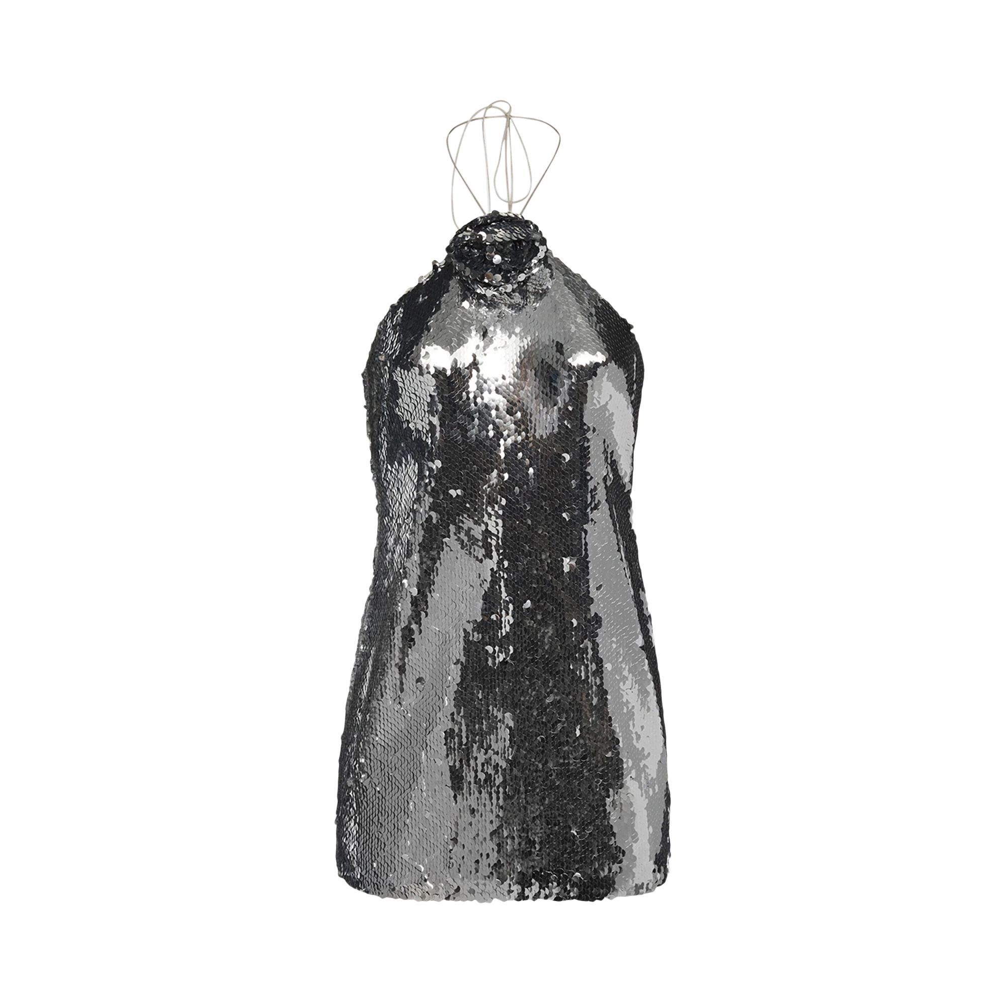 Pre-owned Magda Butrym Dress 'silver' | Women's Size 38
