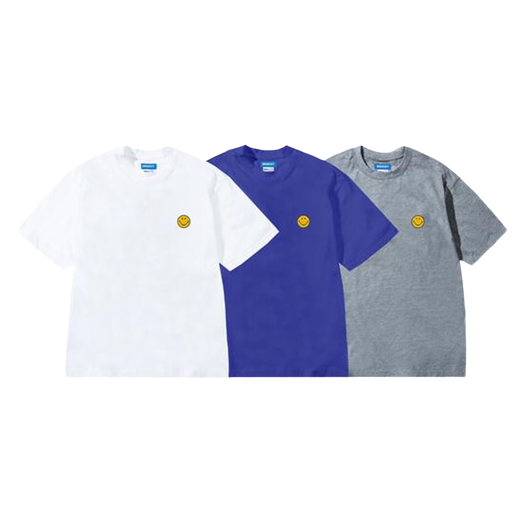 Pre-owned Market Smiley Studios T-shirt 3-pack 'white/blue/heather Grey' | Men's Size Xxl