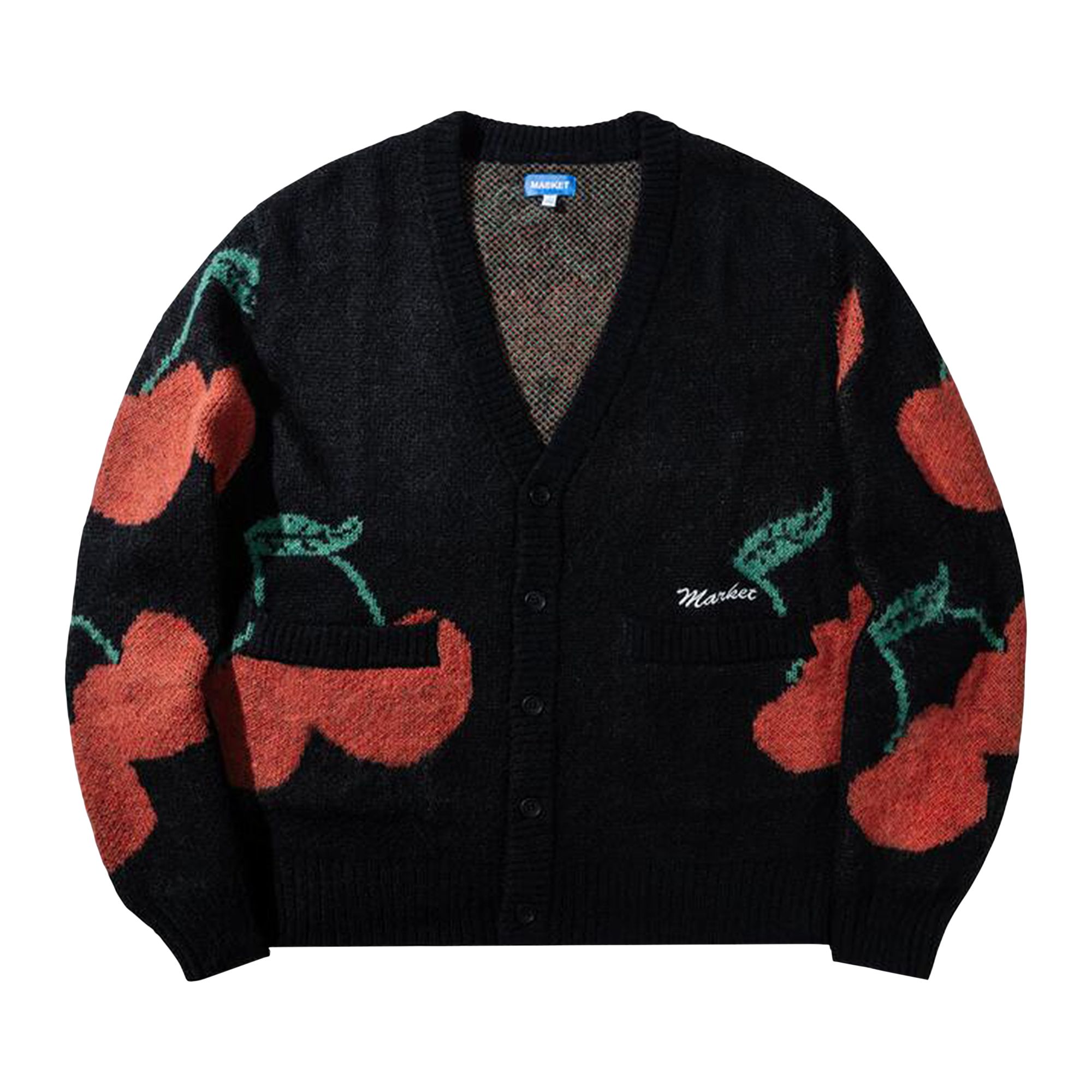 Pre-owned Market Double Cherries Cardigan 'black' | Men's Size Xl