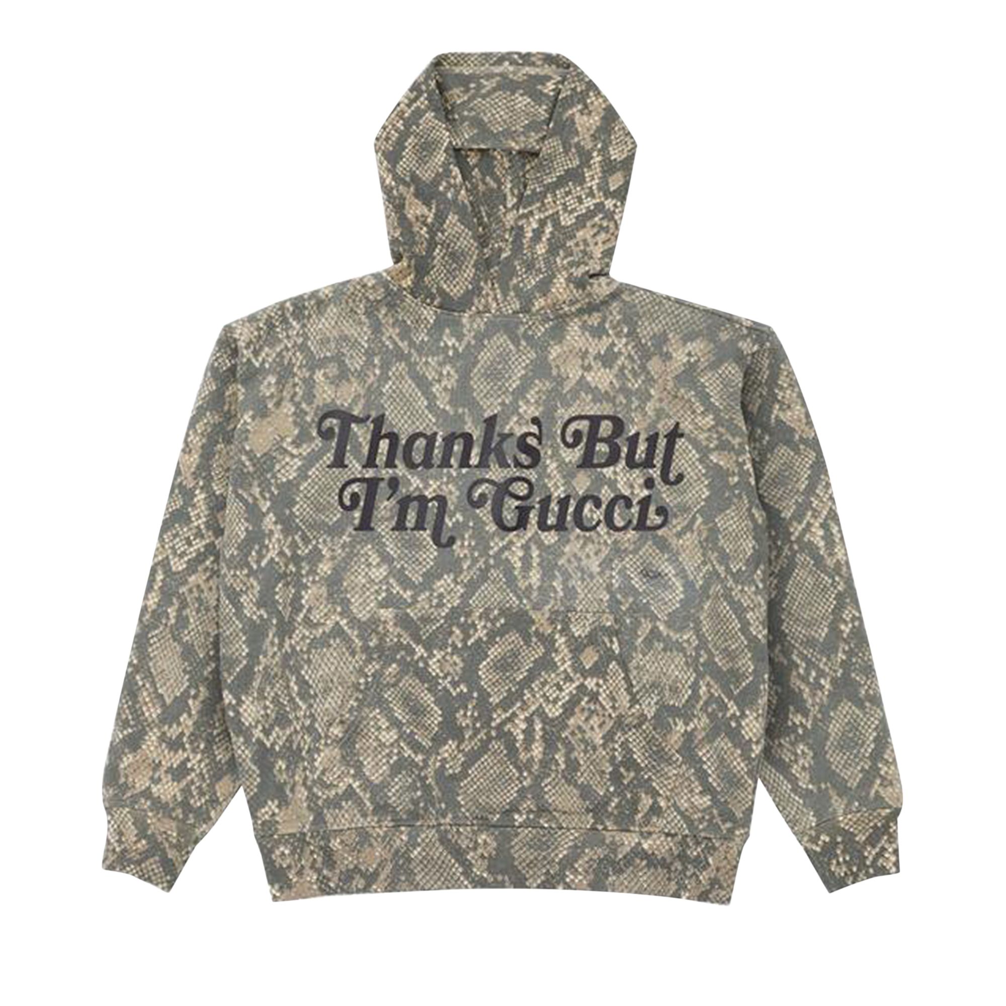 Pre-owned Market Thanks But I'm Good Hoodie 'snakeskin' | Tan | Men's Size Xxl In Brown