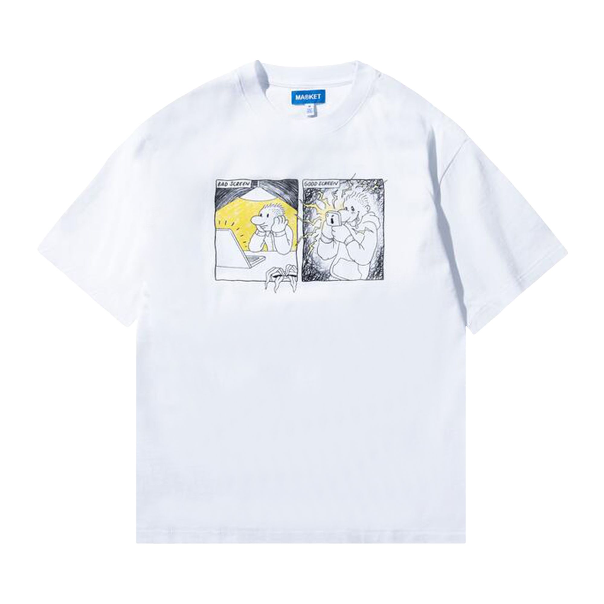 Pre-owned Market Good Screen Comic T-shirt 'white' | Men's Size Xl