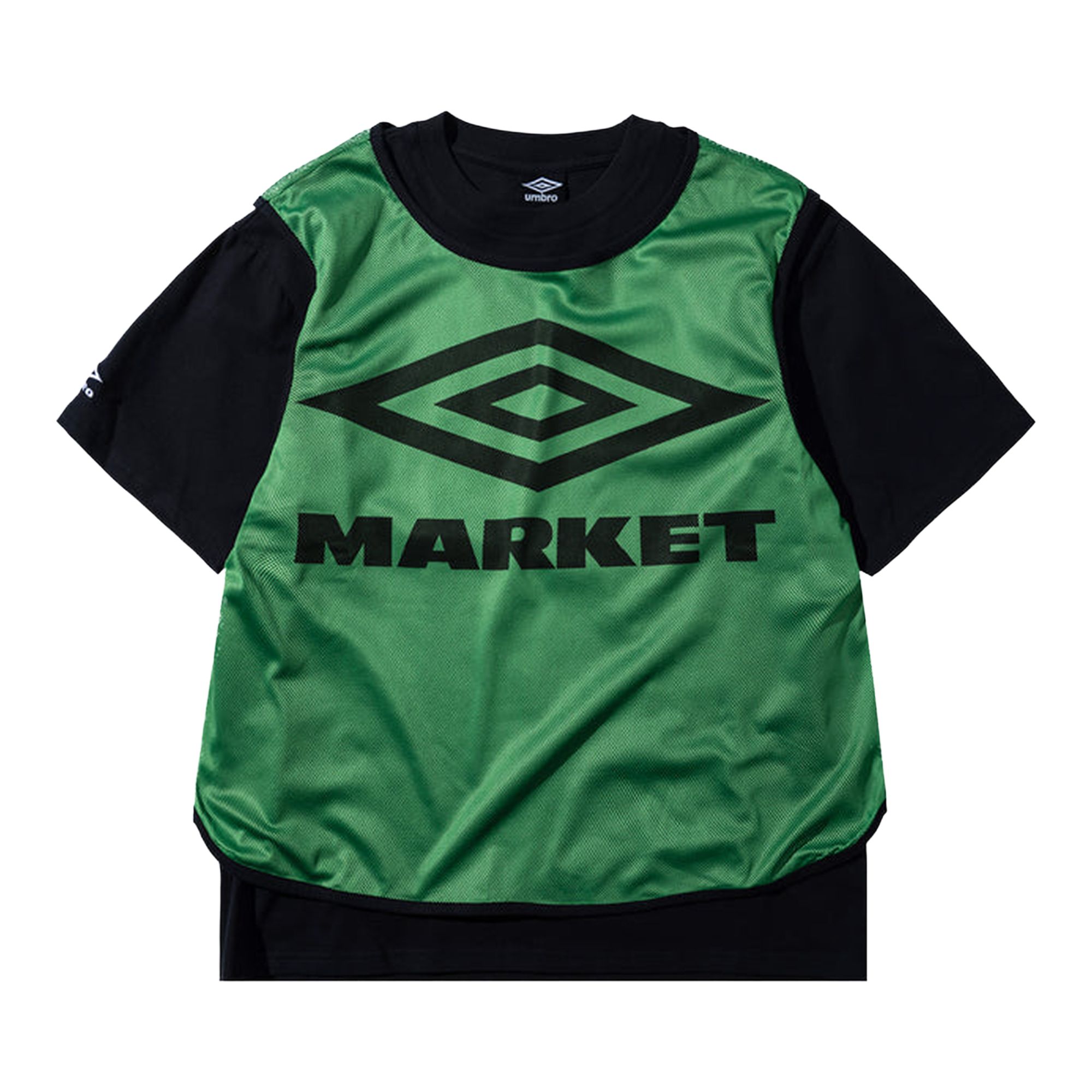 Pre-owned Market X Umbro Scrimmage Jersey T-shirt 'black/green' | Men's Size Xxl