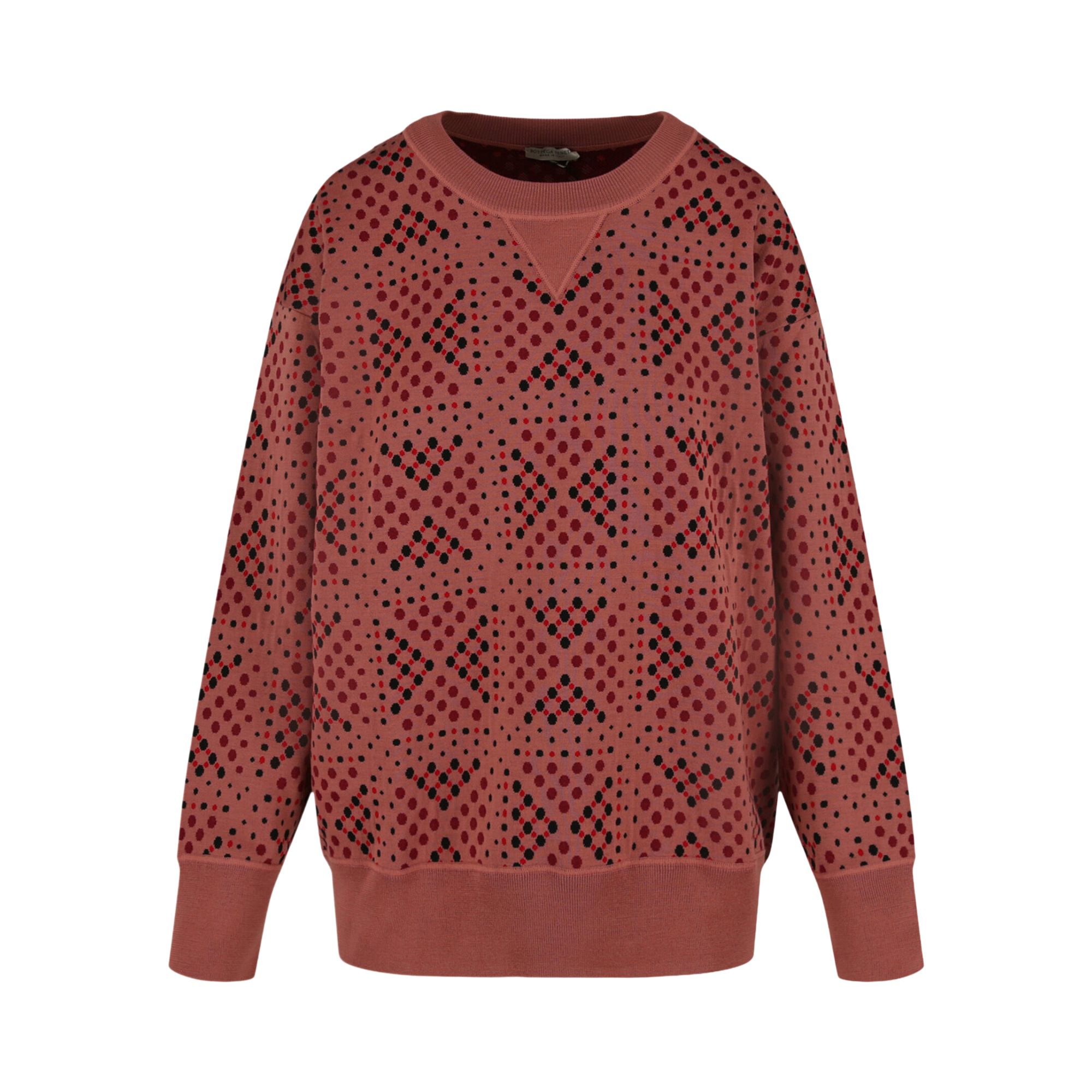 Pre-owned Bottega Veneta Crewneck Polka Dot Sweatshirt 'rose' | Red | Women's Size 36