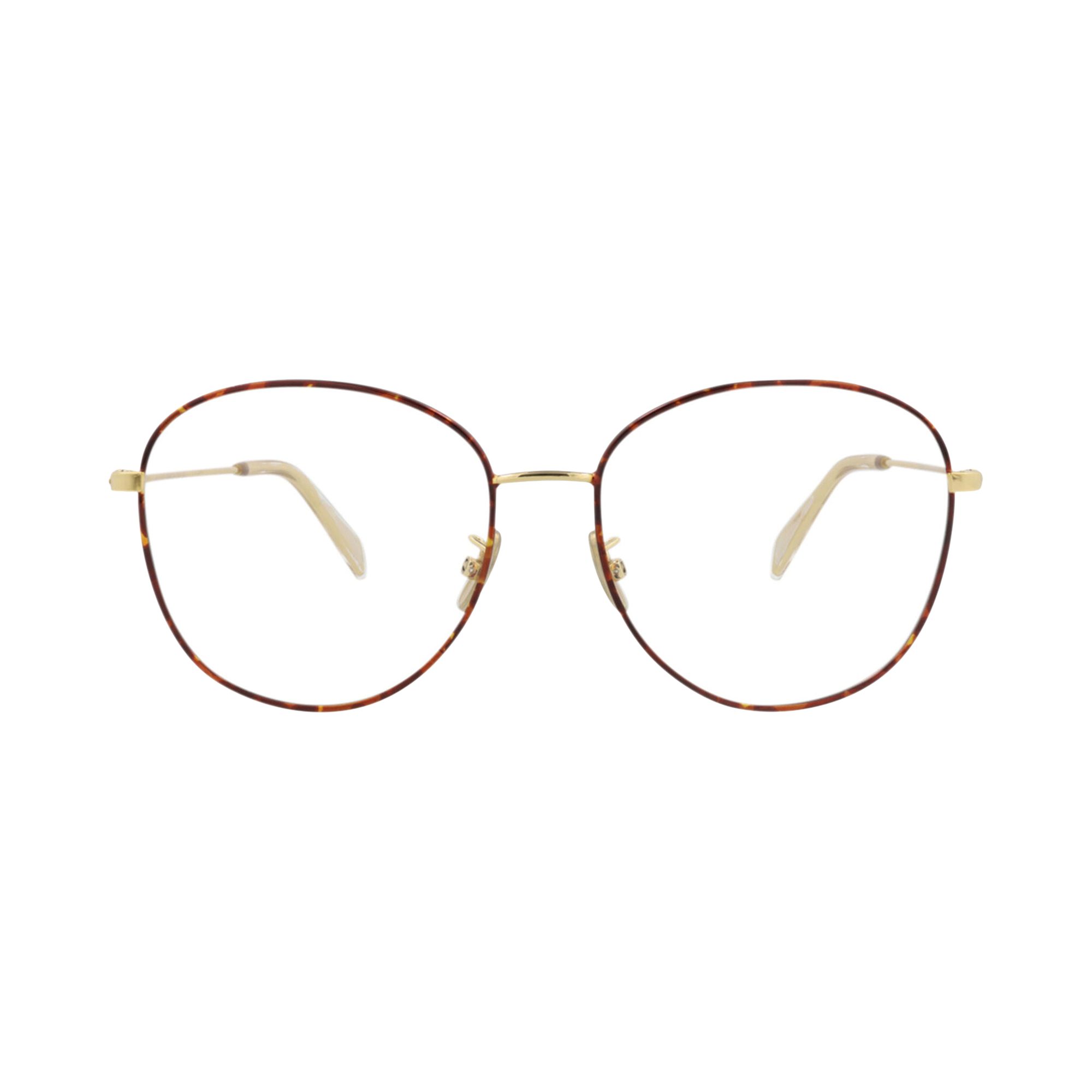 Pre-owned Celine Round Frame Metal Optical Frames 'bronze/transparent' | Copper | Women's Size Onesize In Brown