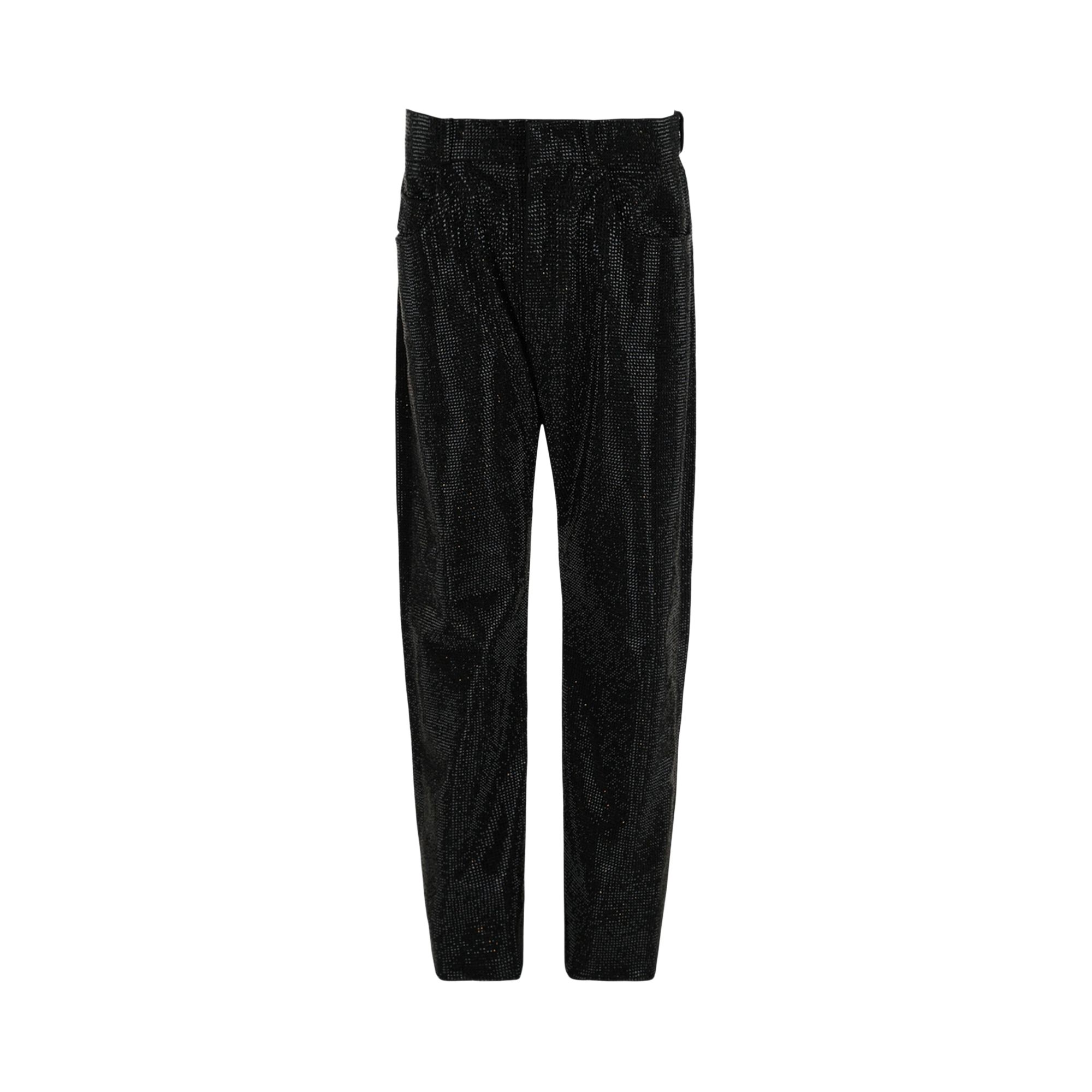 Pre-owned Ferragamo Crystal Embellished Pants 'black' | Men's Size 48