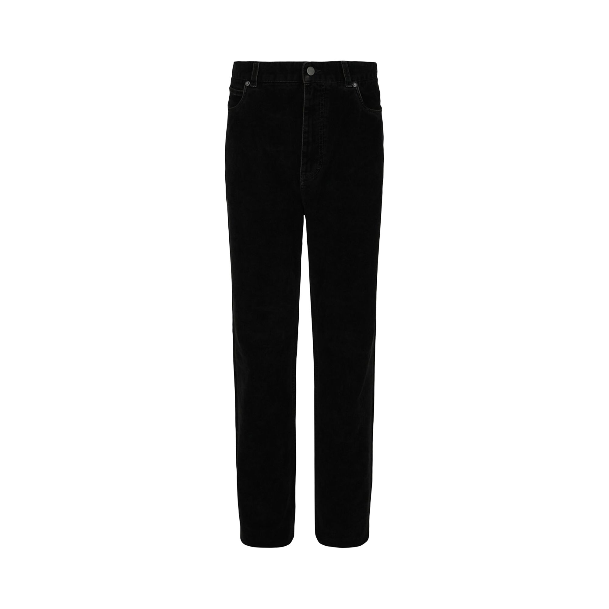 Pre-owned Ferragamo Velvet Straight Leg Pants 'black' | Men's Size 50