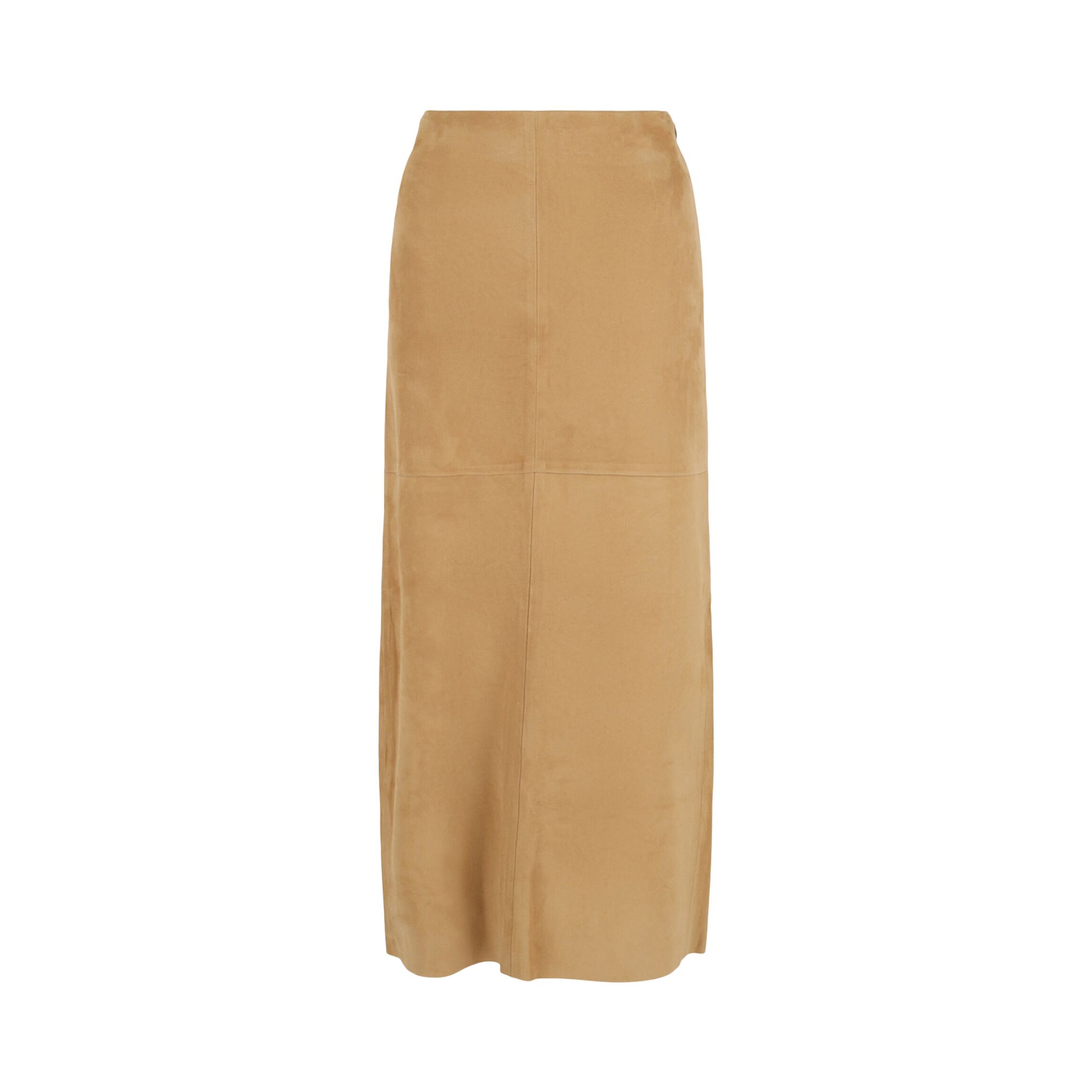 Pre-owned Ferragamo Lambskin Leather Pencil Skirt 'beige Khaki' | Tan | Women's Size 40 In Brown