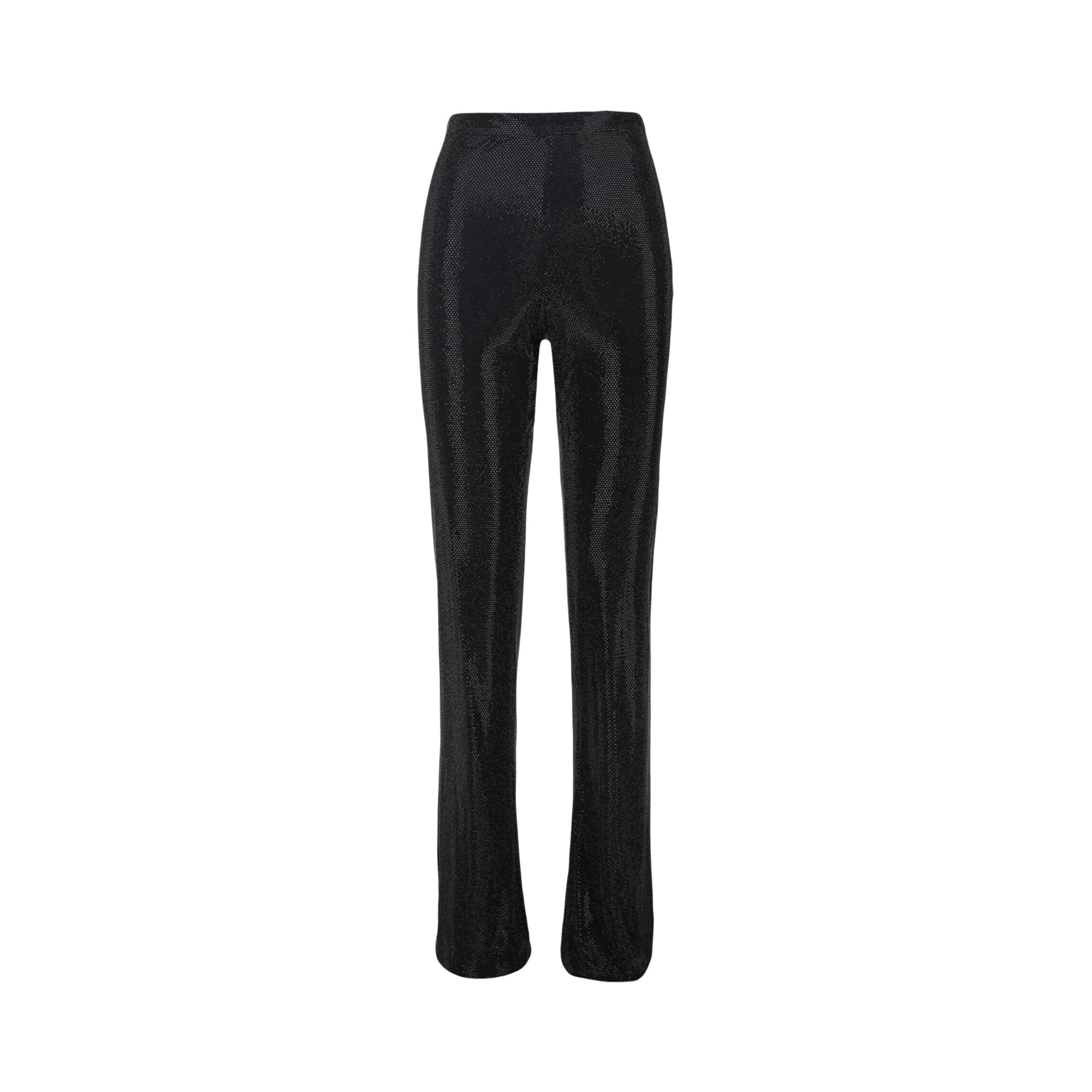 Pre-owned Versace Crystal Embellished Flare Pants 'black' | Women's Size 44
