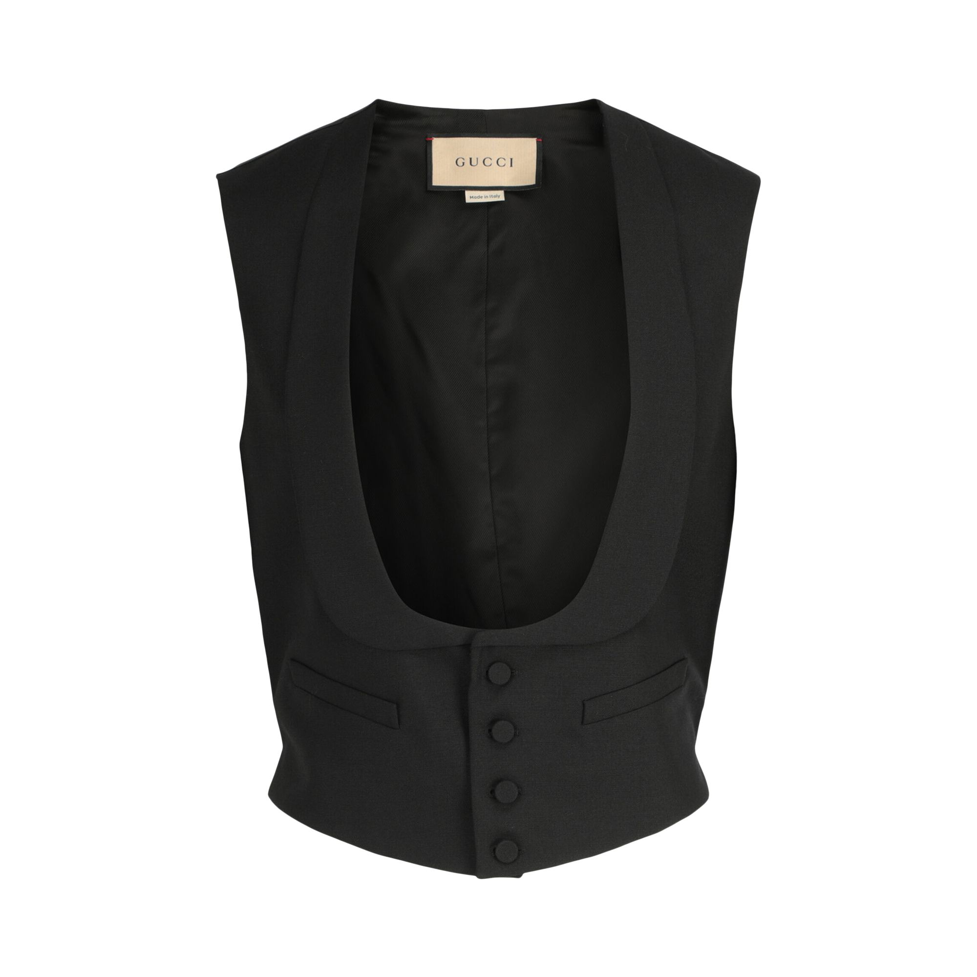 Pre-owned Gucci Wool Tailored Vest 'black' | Men's Size 46