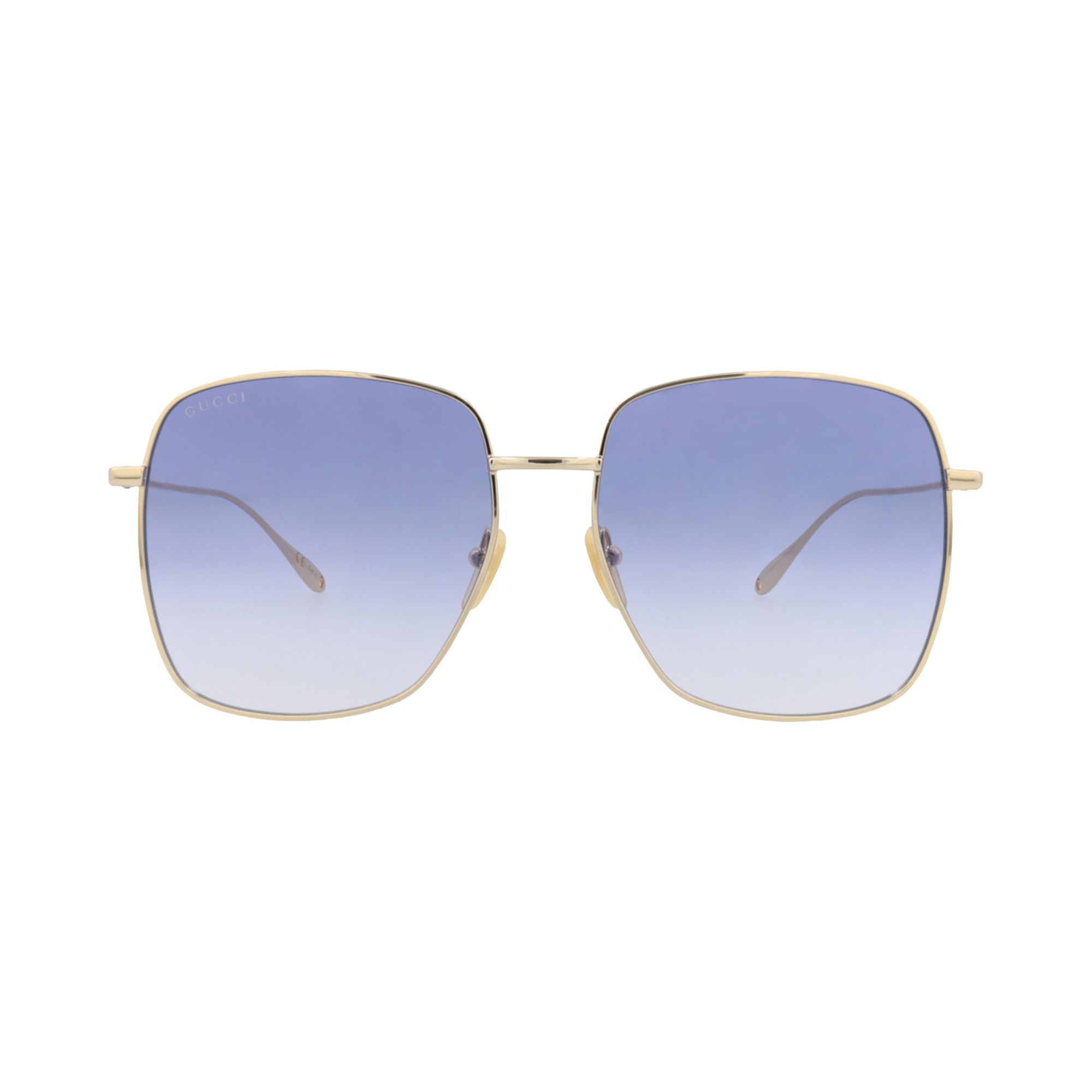Pre-owned Gucci Square Frame Metal Sunglasses 'gold/violet' | Women's Size Onesize