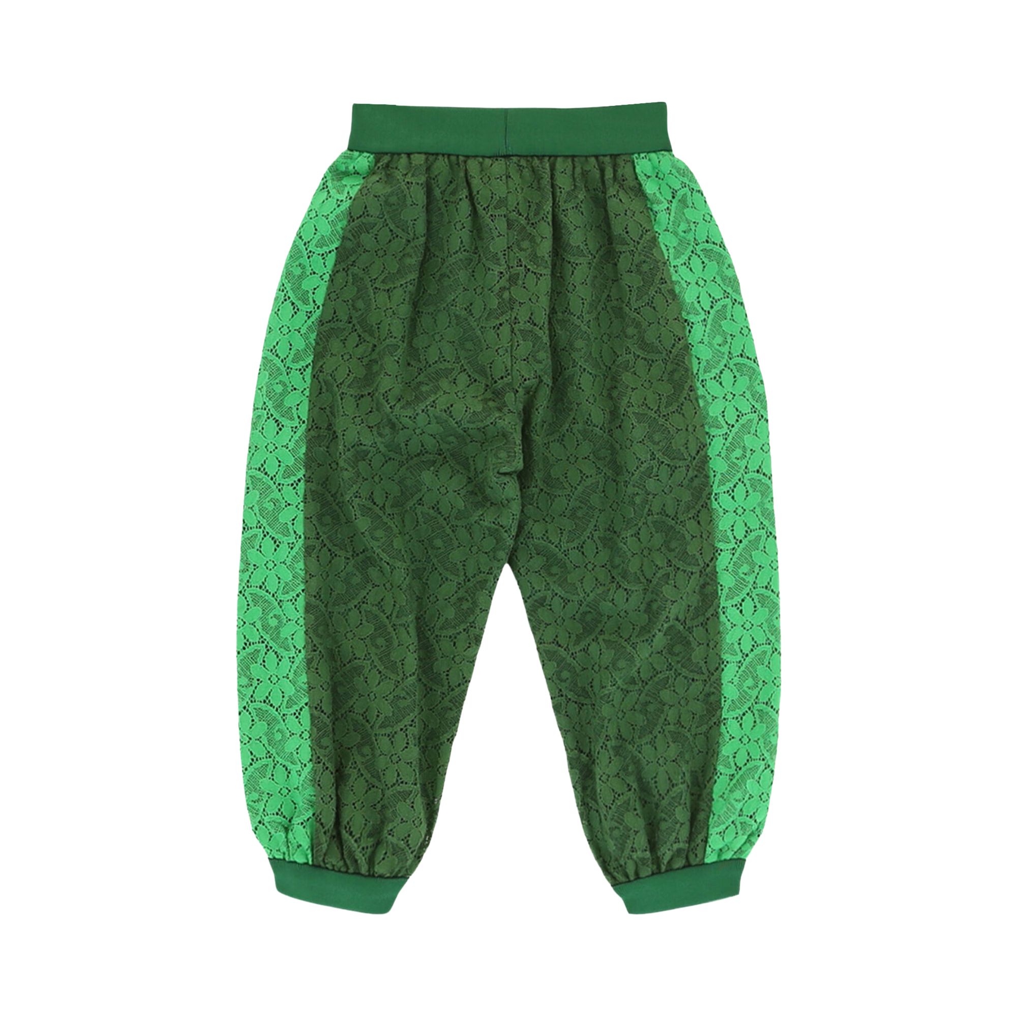 Pre-owned Gucci Floral Lace Joggers 'green' | Kid's Size 4