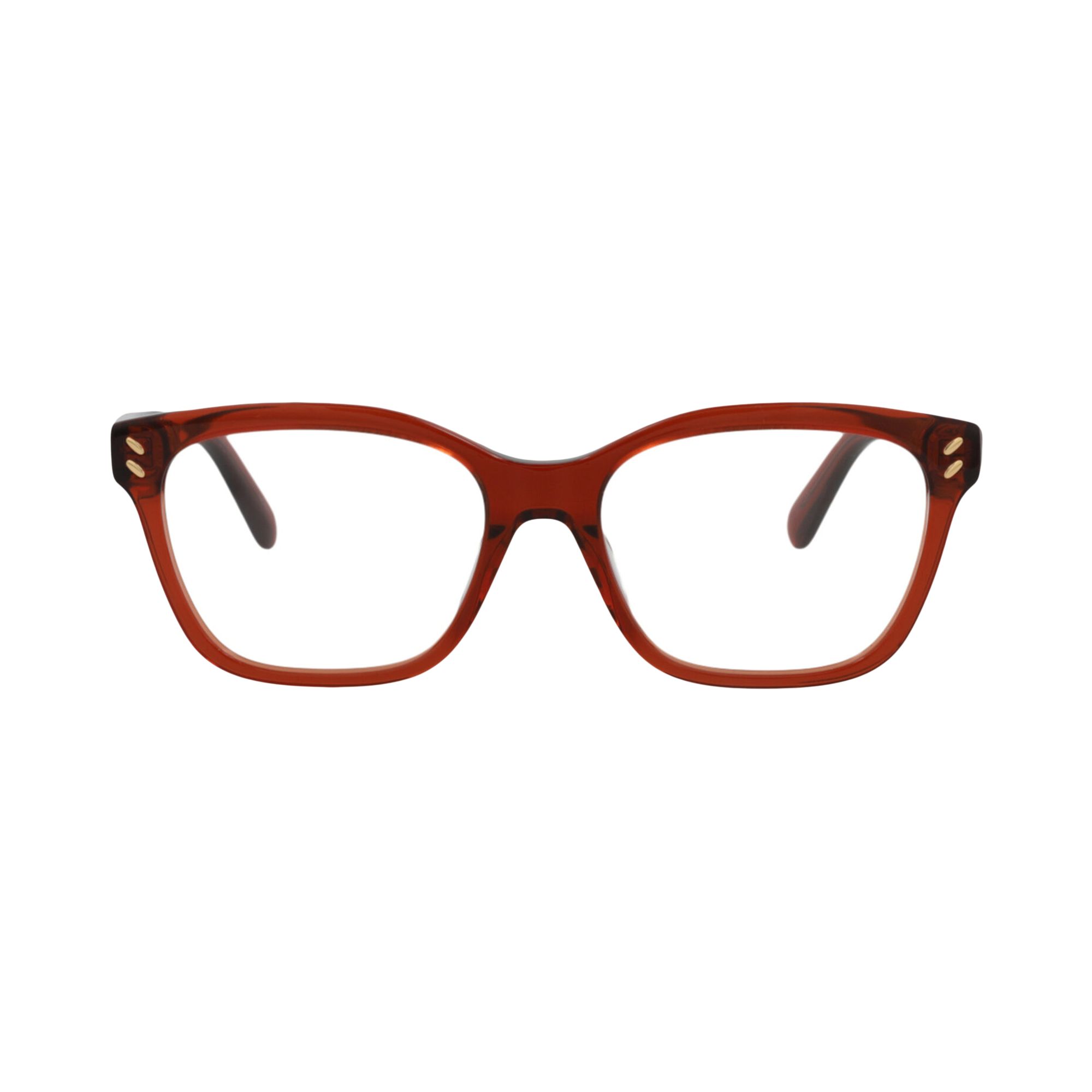 Pre-owned Stella Mccartney Square Frame Acetate Optical Frames 'red/transparent' | Women's Size Onesize
