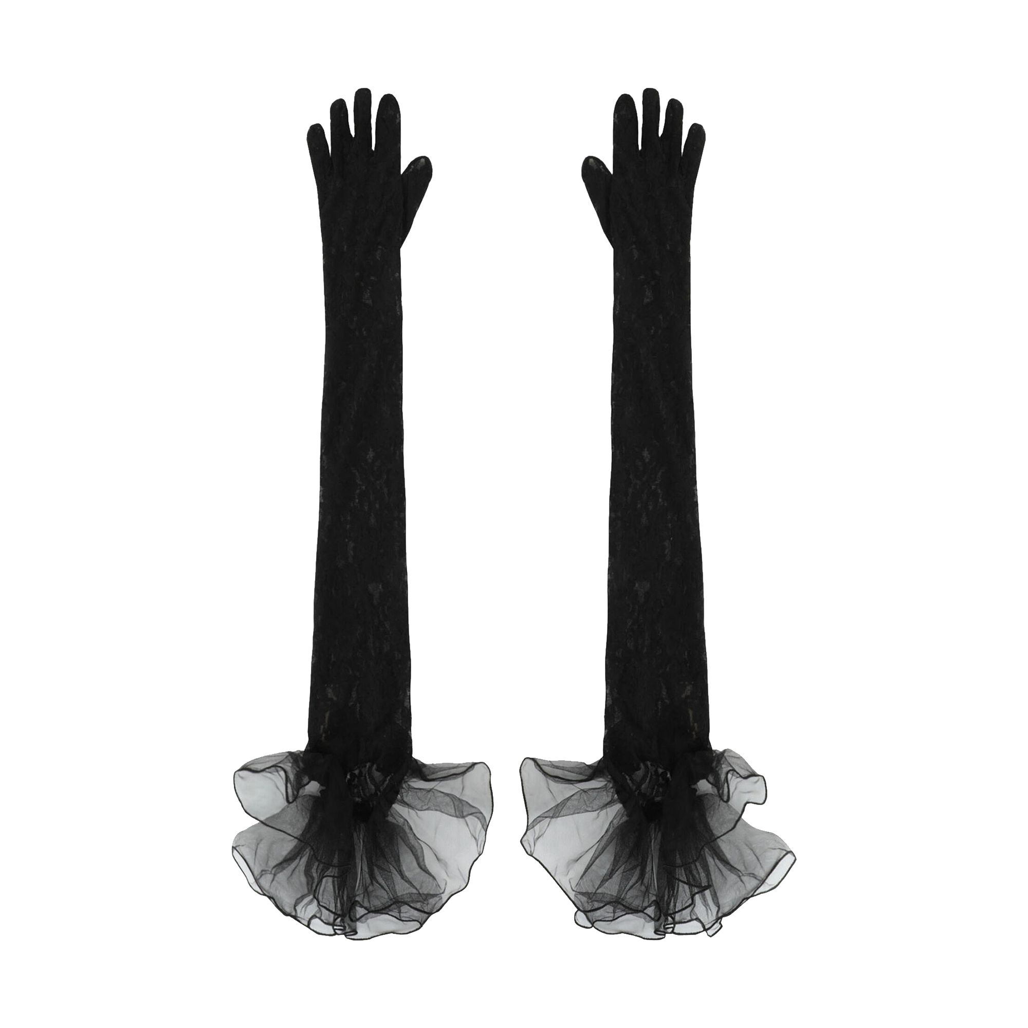 Pre-owned Gucci Lace Glove Sleeves 'black' | Women's Size 8