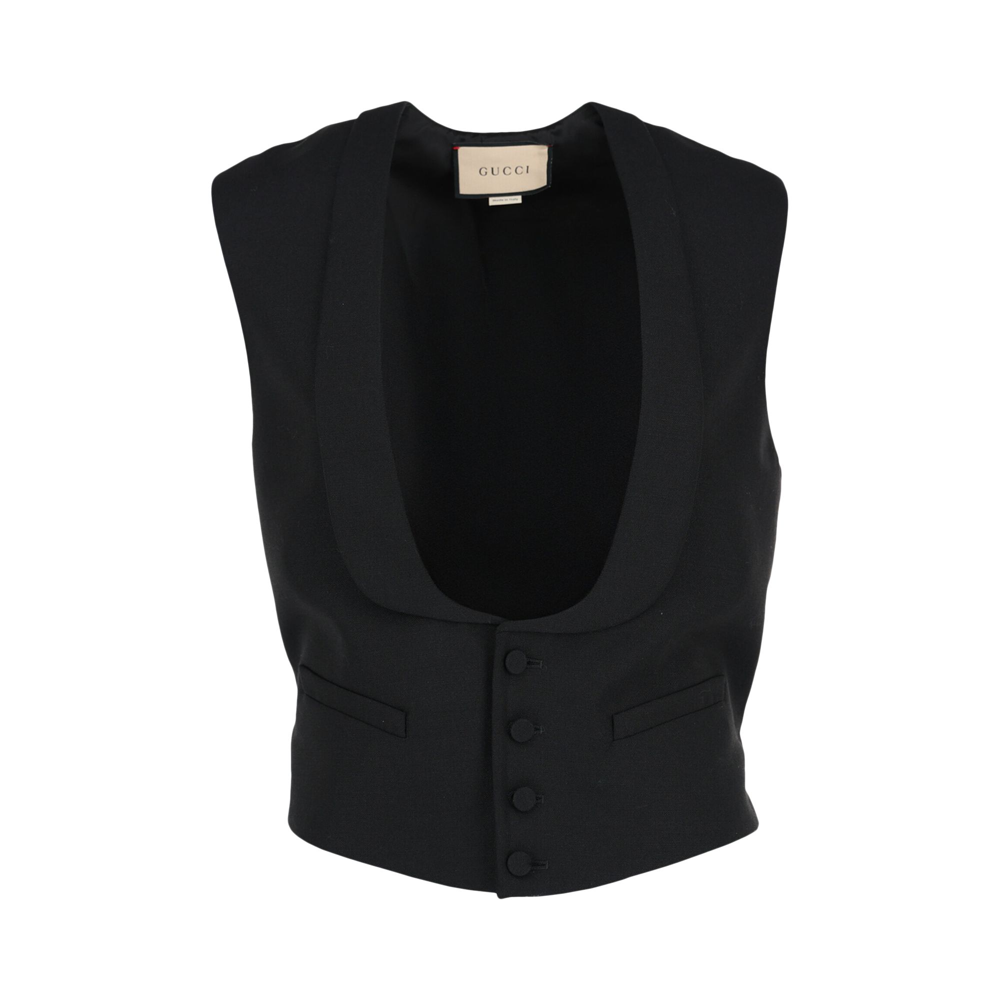 Pre-owned Gucci Wool Blend Vest 'black' | Men's Size 46