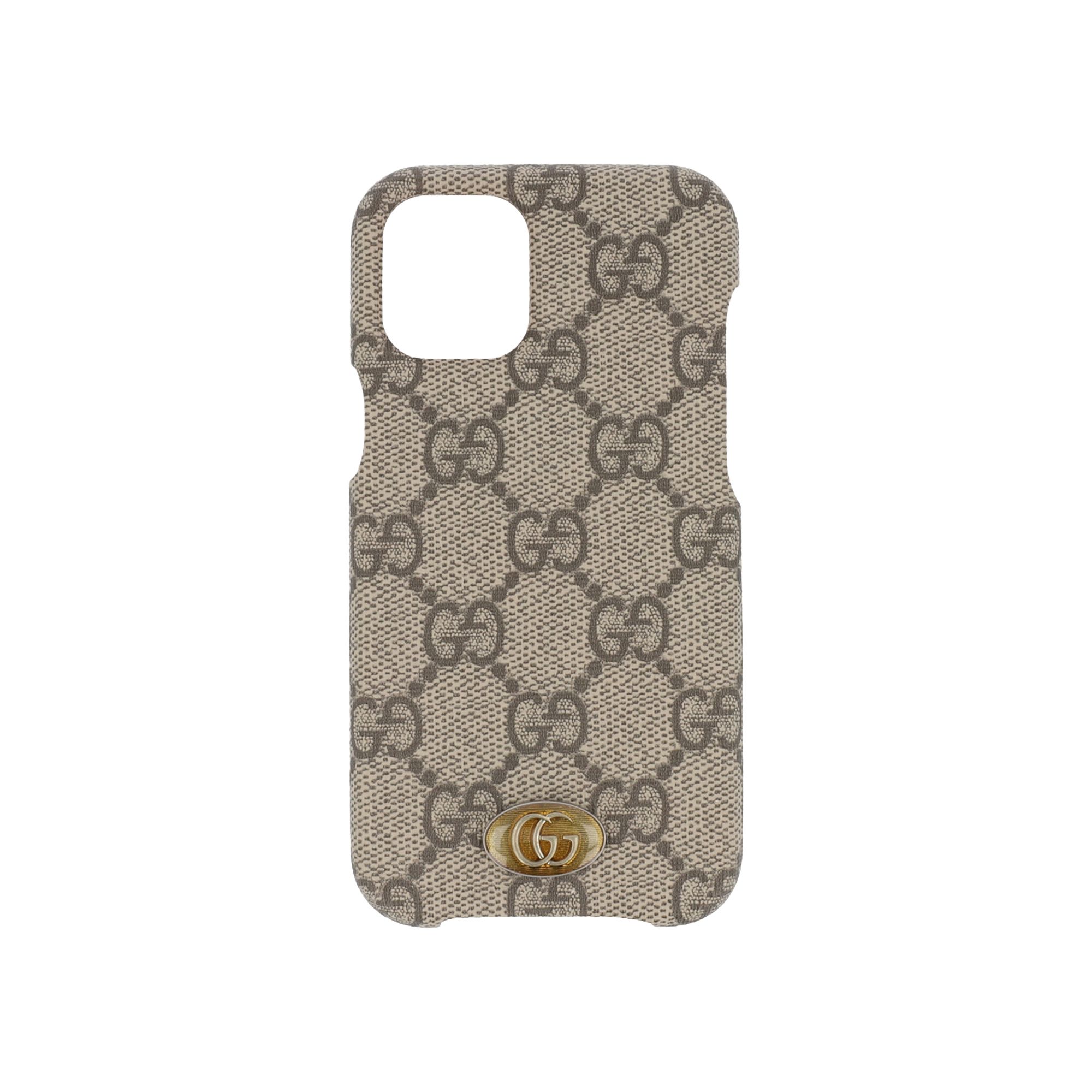 Pre-owned Gucci Gg Supreme Iphone 12 Mini Case 'tan' | Women's Size Onesize In Brown