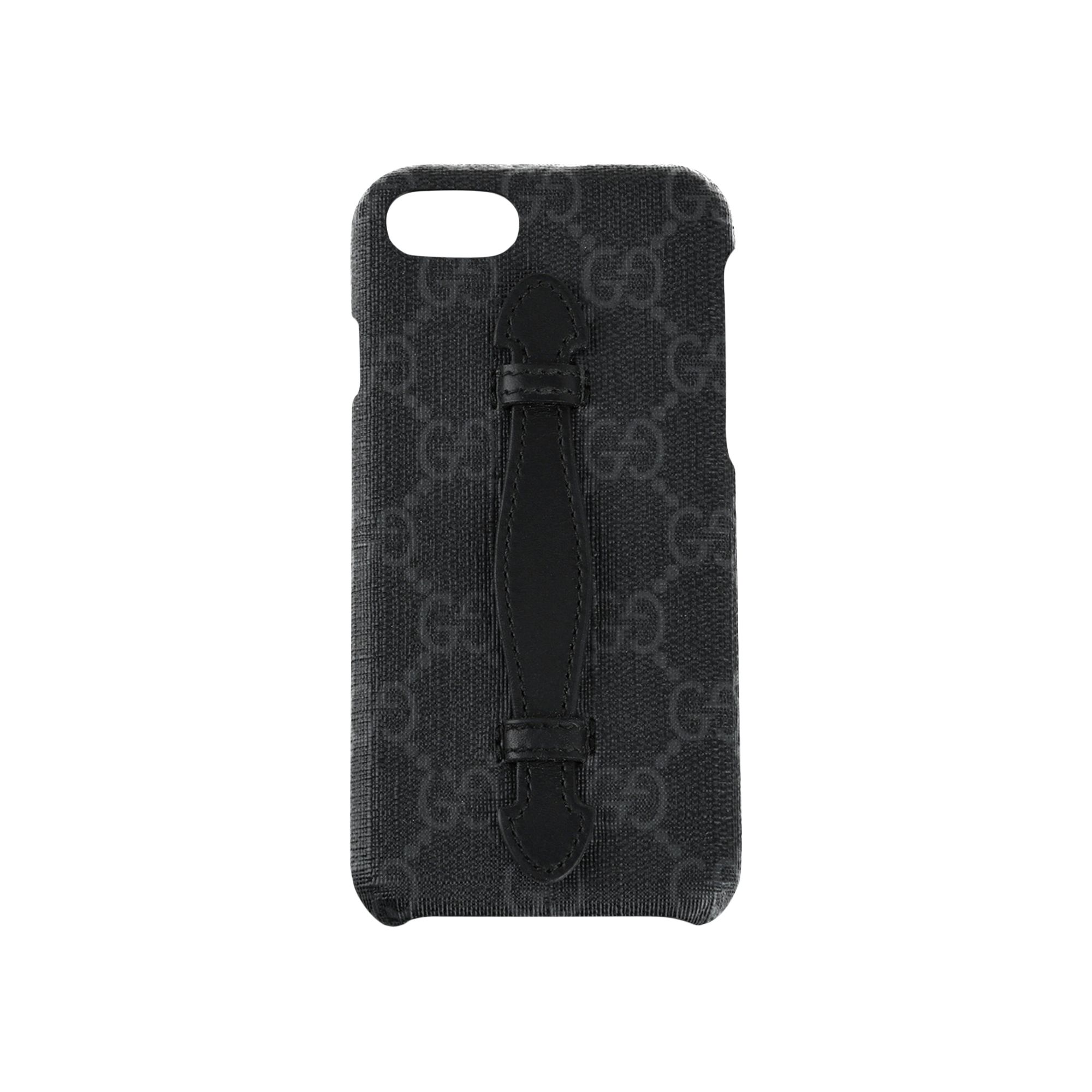 Pre-owned Gucci Gg Supreme Selleria Iphone 8 Case 'black' | Men's Size Onesize