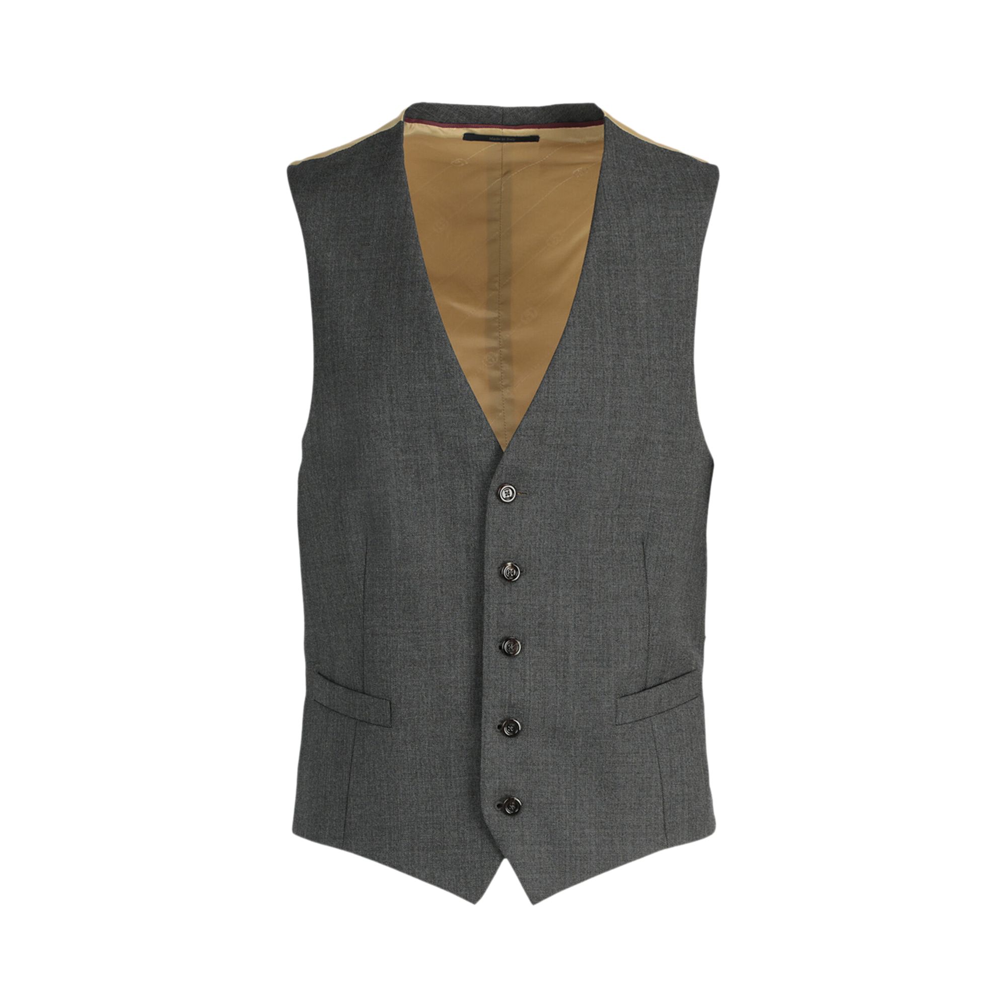 Pre-owned Gucci Wool Tailored Vest 'grey' | Men's Size 50 In Gray