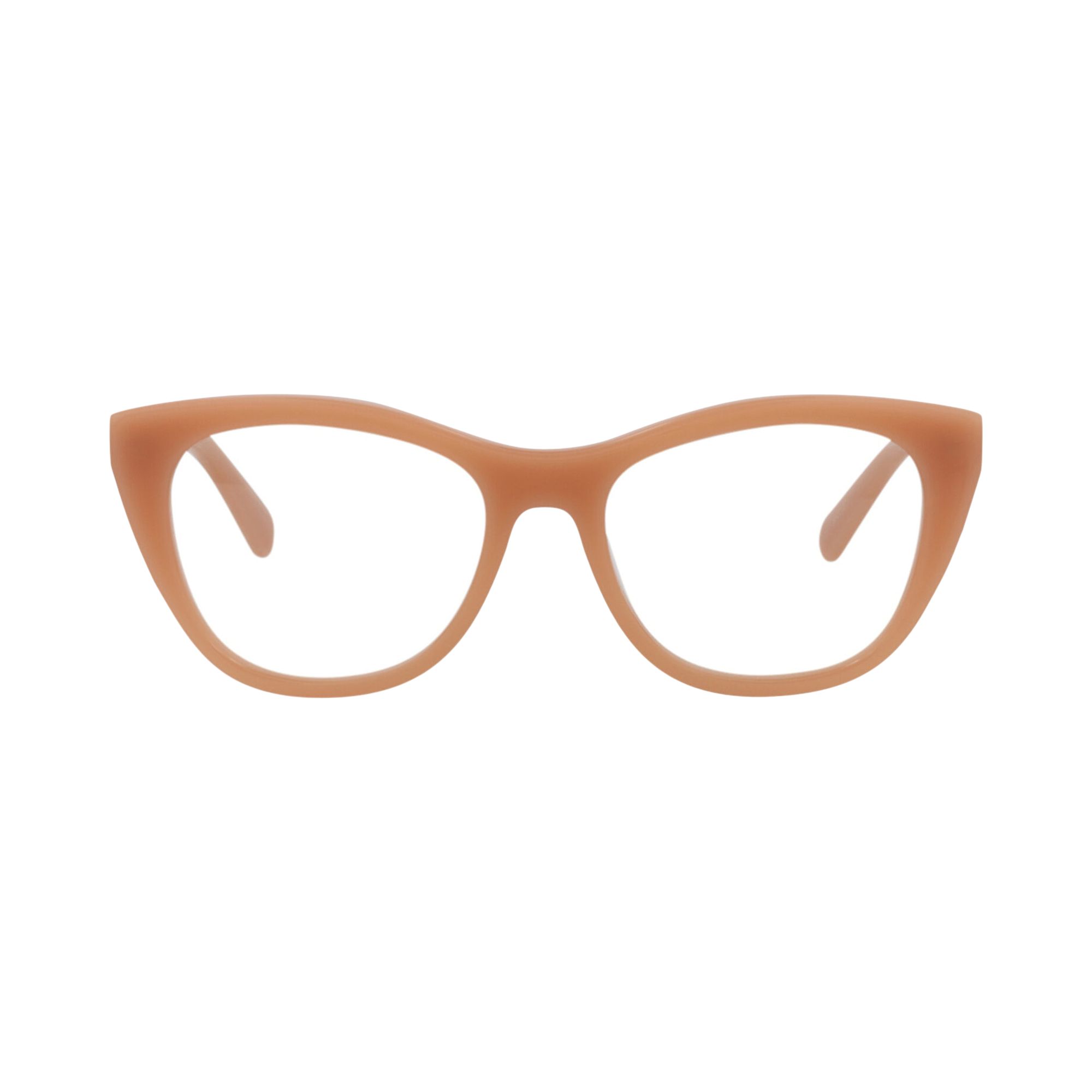 Pre-owned Stella Mccartney Cat Eye Frame Acetate Optical Frames 'beige/transparent' | Cream | Women's Size One In White