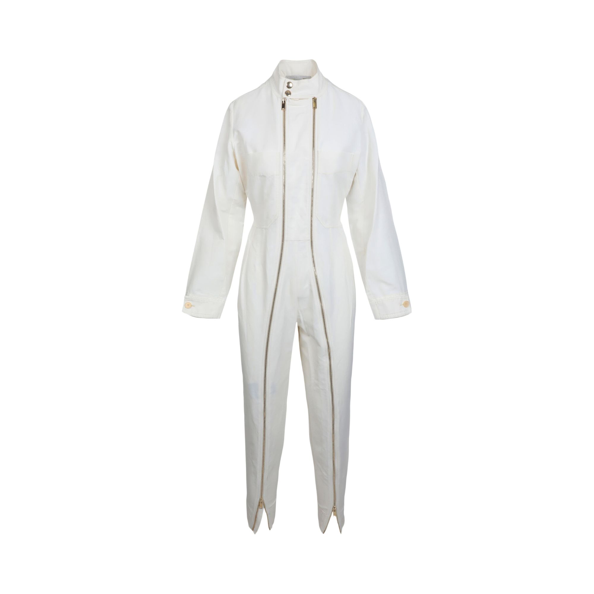 Pre-owned Stella Mccartney Alma All In One Jumpsuit 'cream' | Women's Size 38 In White