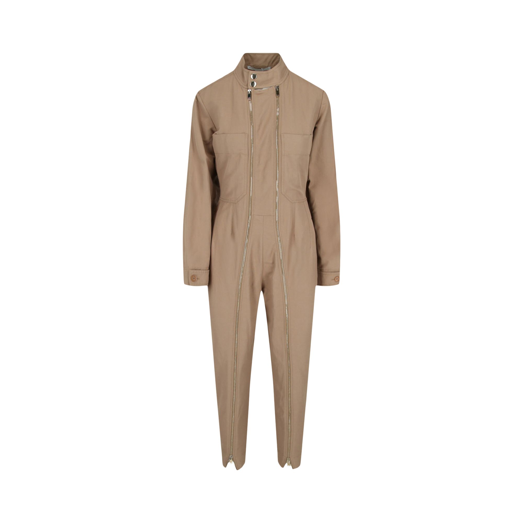 Pre-owned Stella Mccartney Alma All In One Jumpsuit 'pebbles' | Brown | Women's Size 42