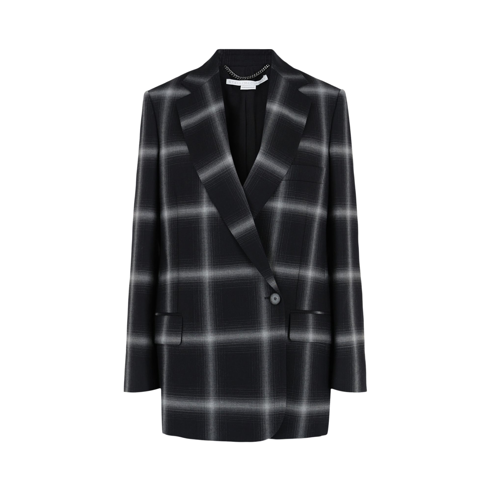 Pre-owned Stella Mccartney Rylee Single Breasted Blazer 'black/grey' | Women's Size 38