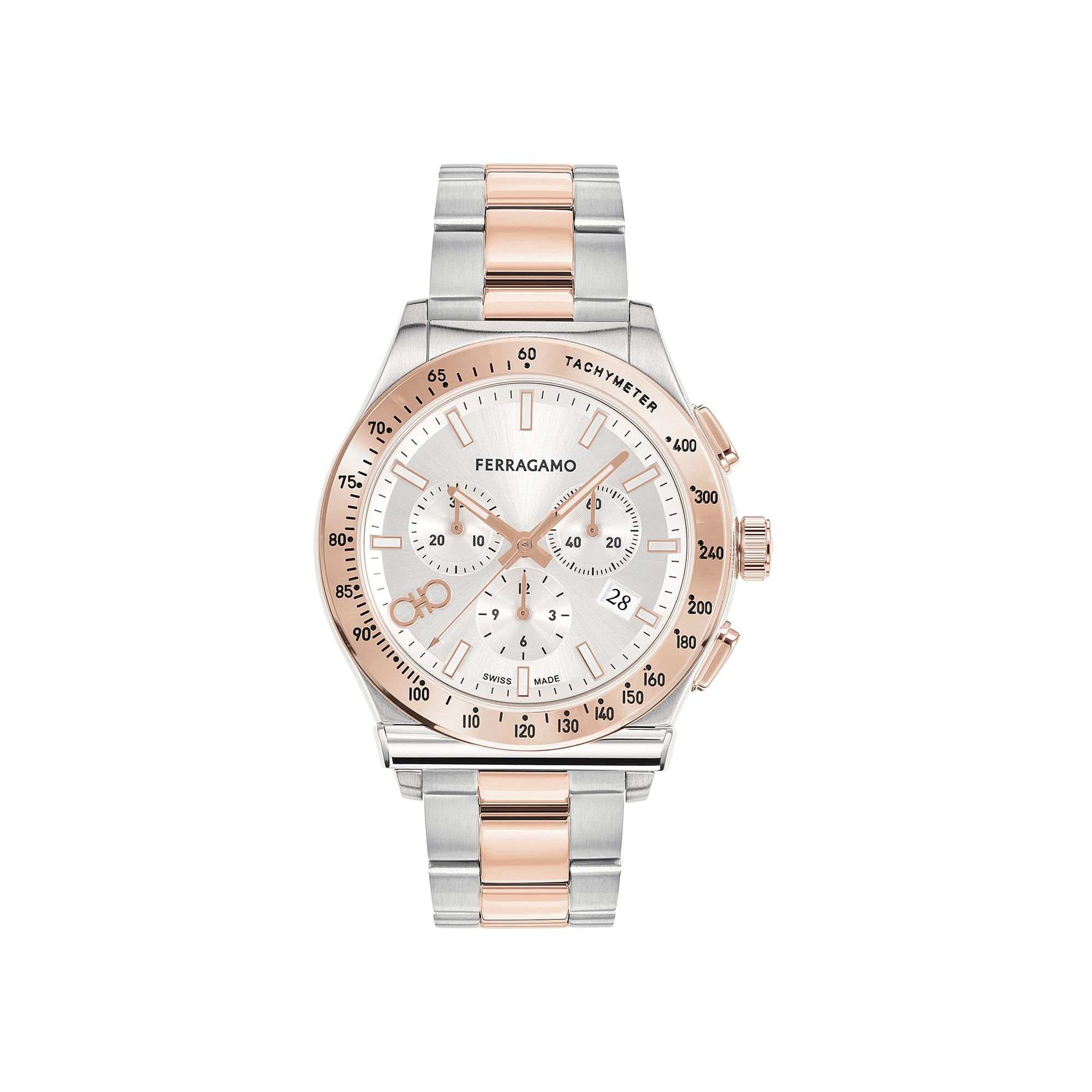 FERRAGAMO Pre-owned 1927 Chrono Bracelet Watch 'two-tone' | Gold | Men's Size Onesize