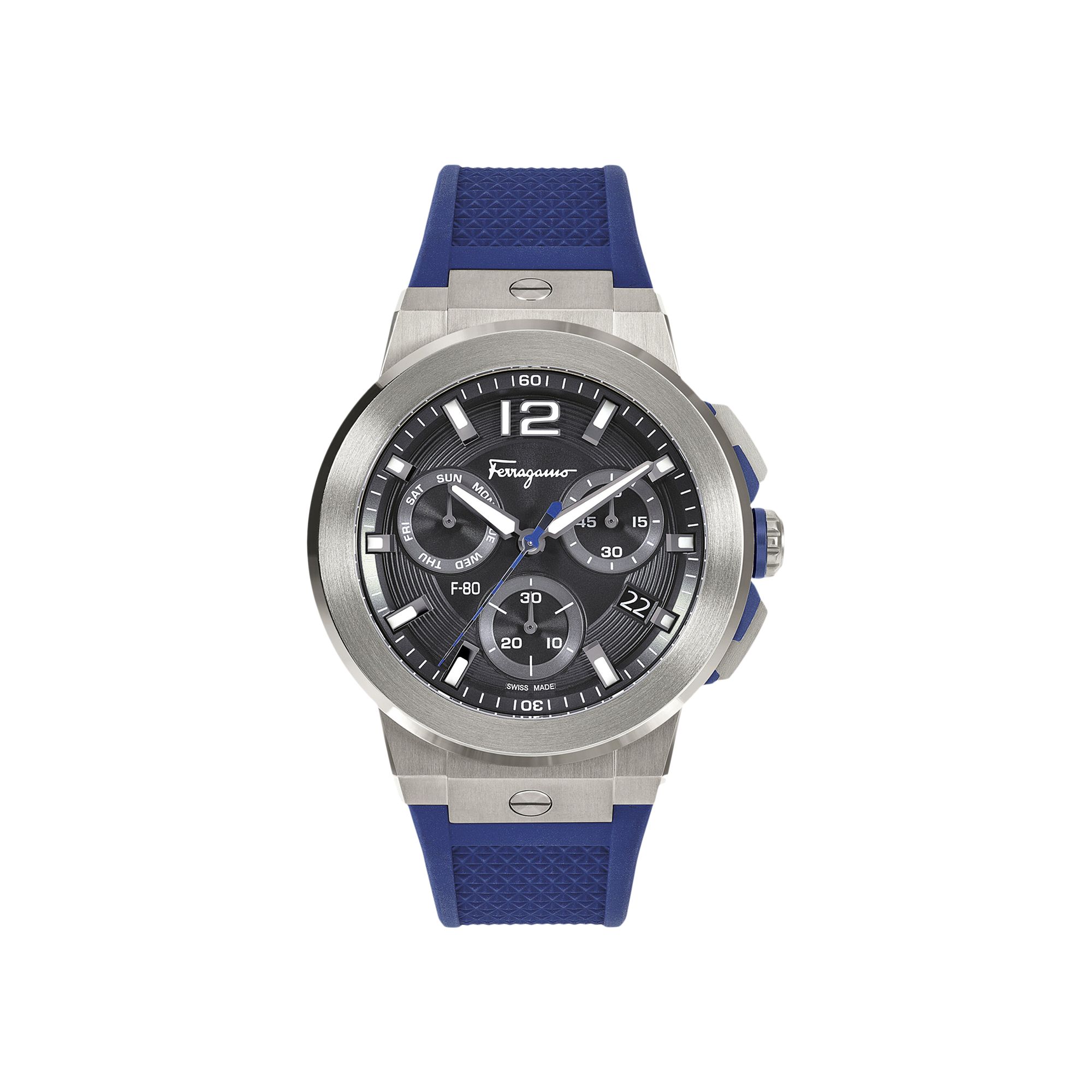 FERRAGAMO Pre-owned F-80 Titanium Tech Silicone Watch 'titanium' | Silver | Men's Size Onesize