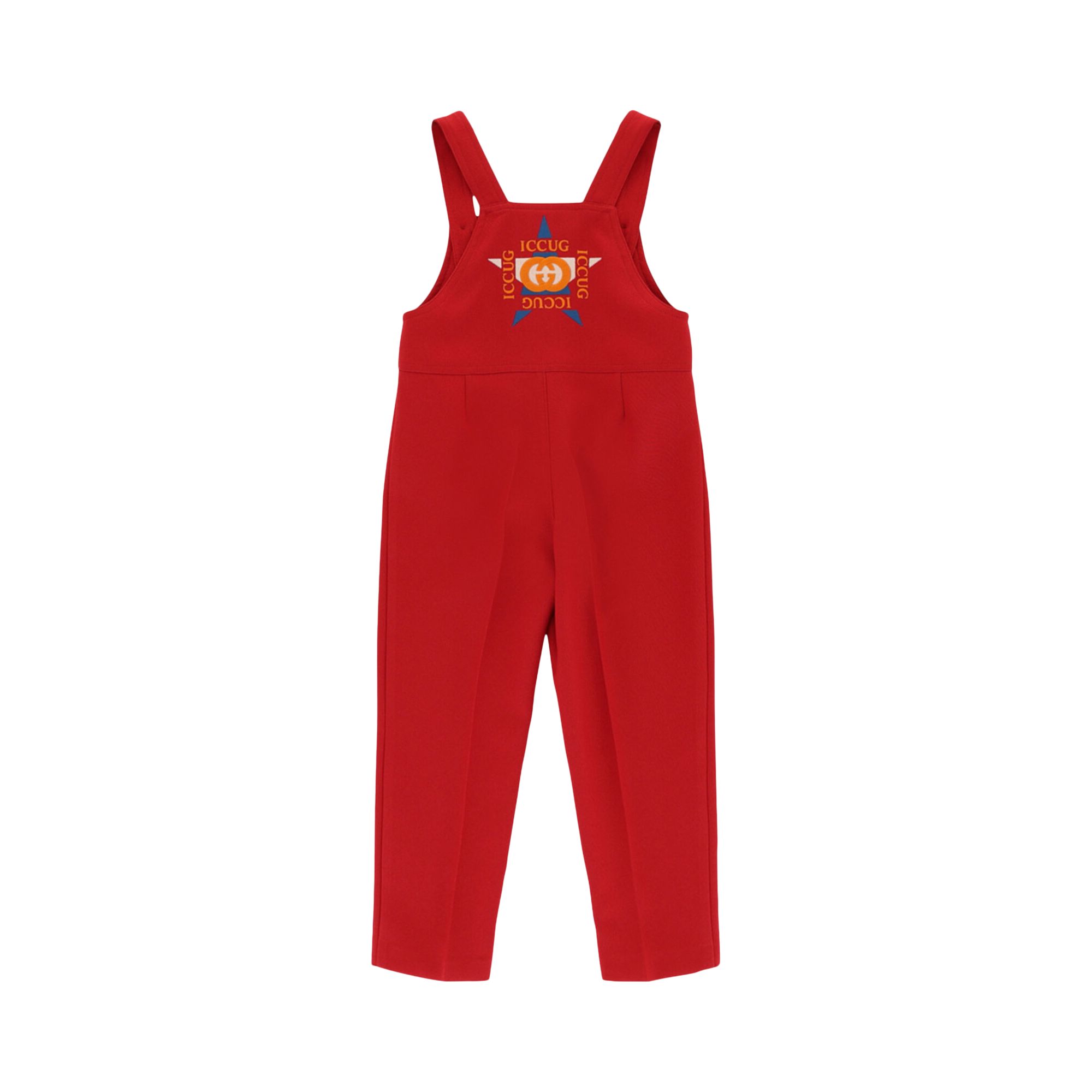 Pre-owned Gucci Embroidered Logo Overalls 'red' | Kid's Size 10