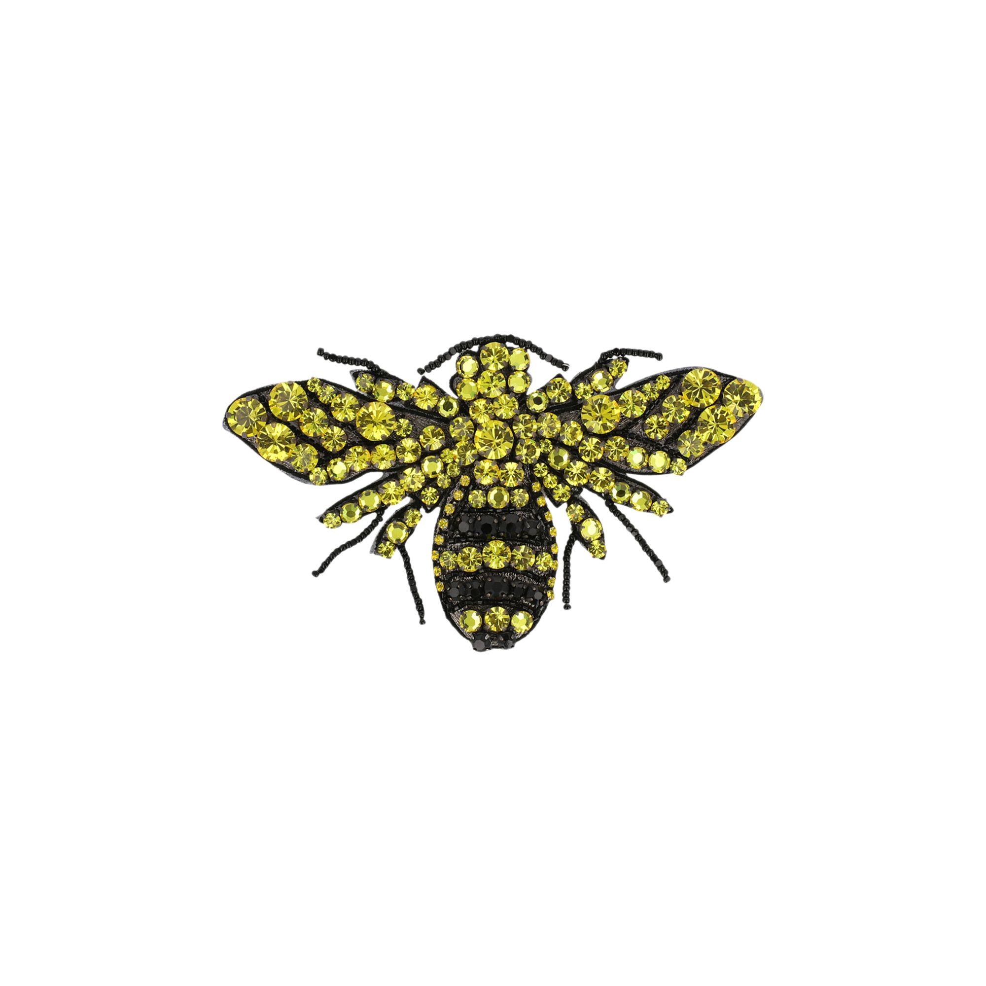 Pre-owned Gucci Crystal Embellished Bee Brooch 'gold' | Women's Size Onesize