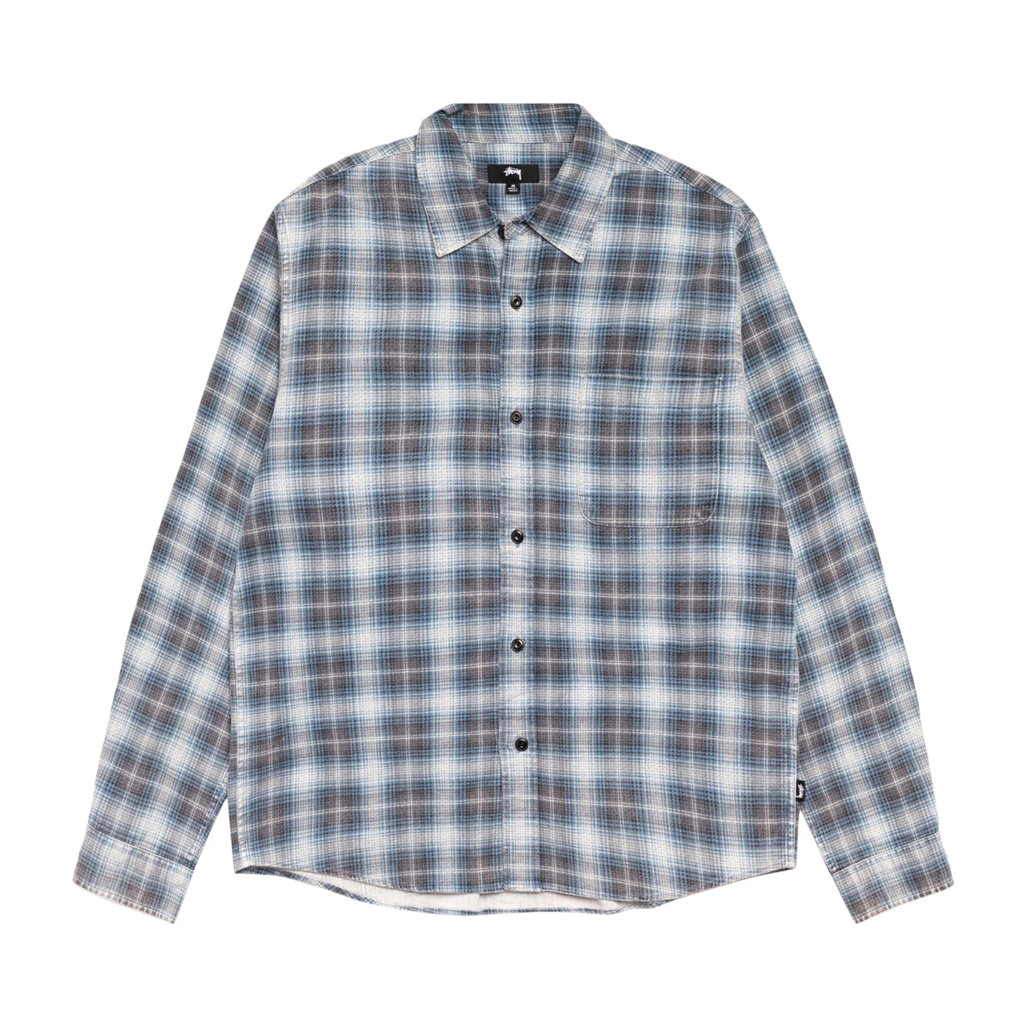 Pre-owned Stussy Dax Printed Shirt 'blue' | Men's Size M