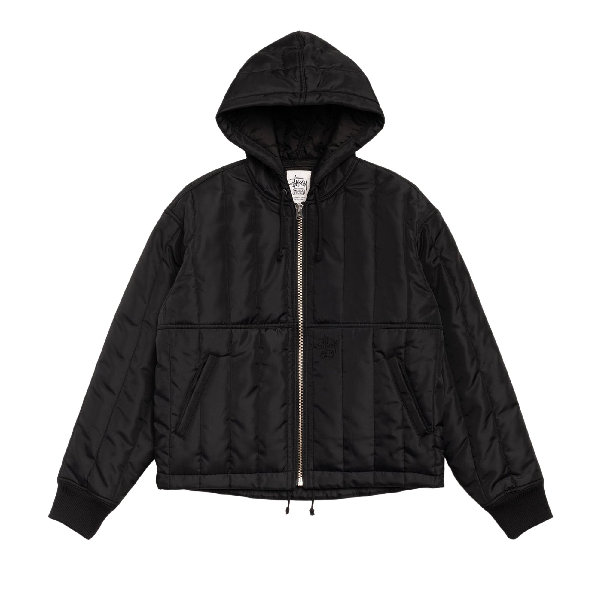 Pre-owned Stussy Quilted Nylon Work Jacket 'black' | Men's Size L