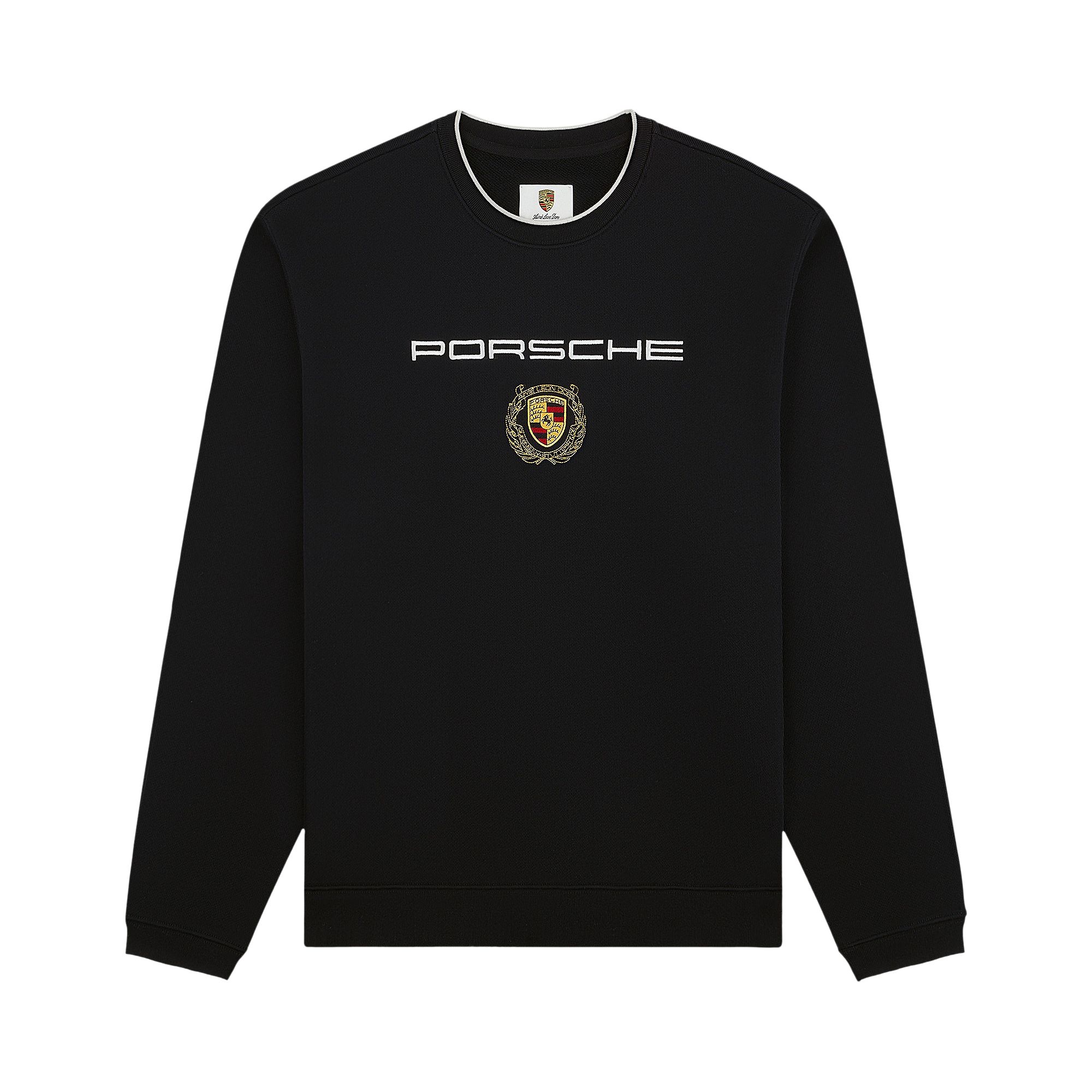 Pre-owned Aimé Leon Dore X Porsche Embroidered Crewneck Sweatshirt 'jet Black' | Men's Size L