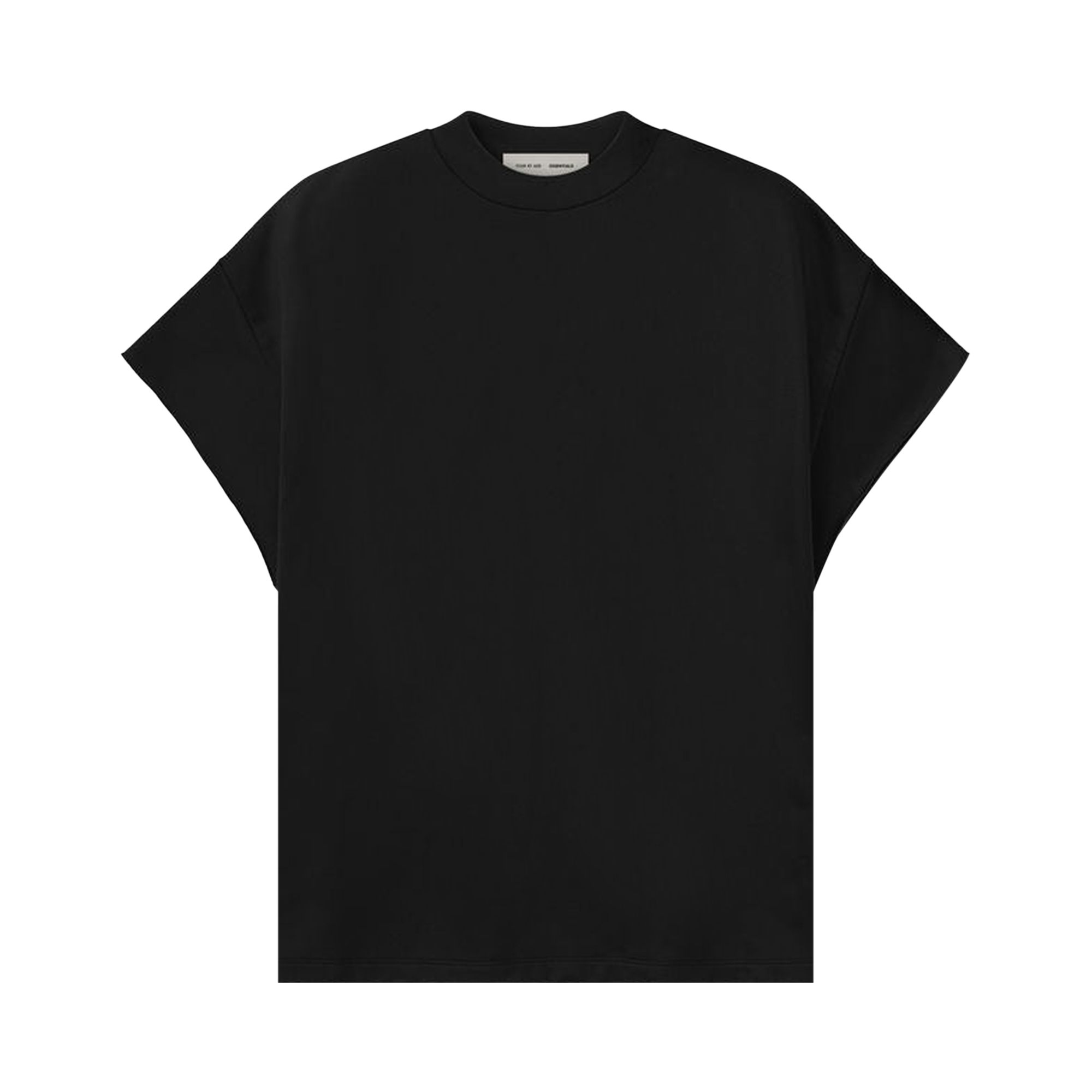 Pre-owned Essentials Fear Of God  Satin Fleece 90's Muscle Tee 'vintage Black' | Men's Size Xs