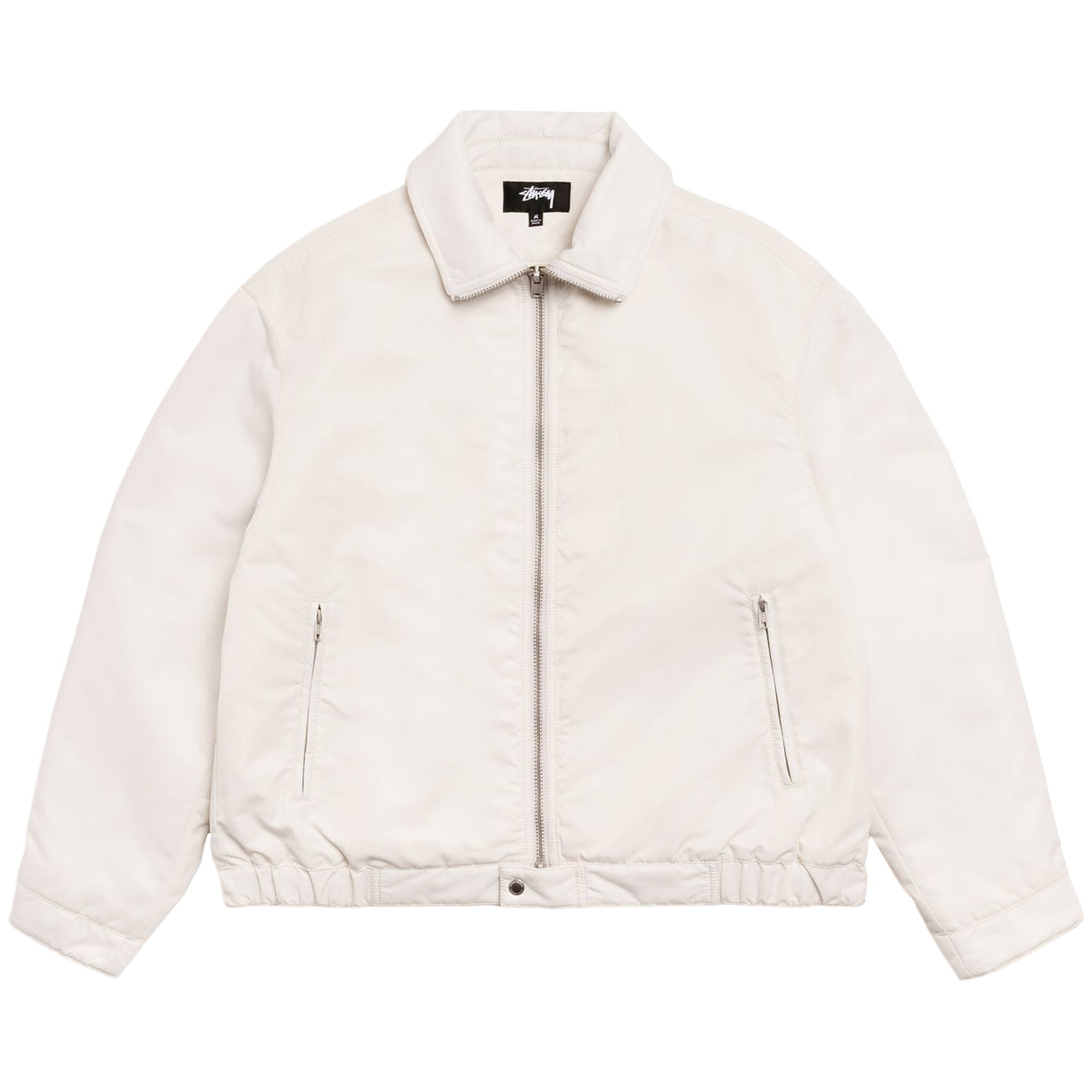 Pre-owned Stussy Pile Lined Zip Jacket 'bone' | Cream | Men's Size L In White